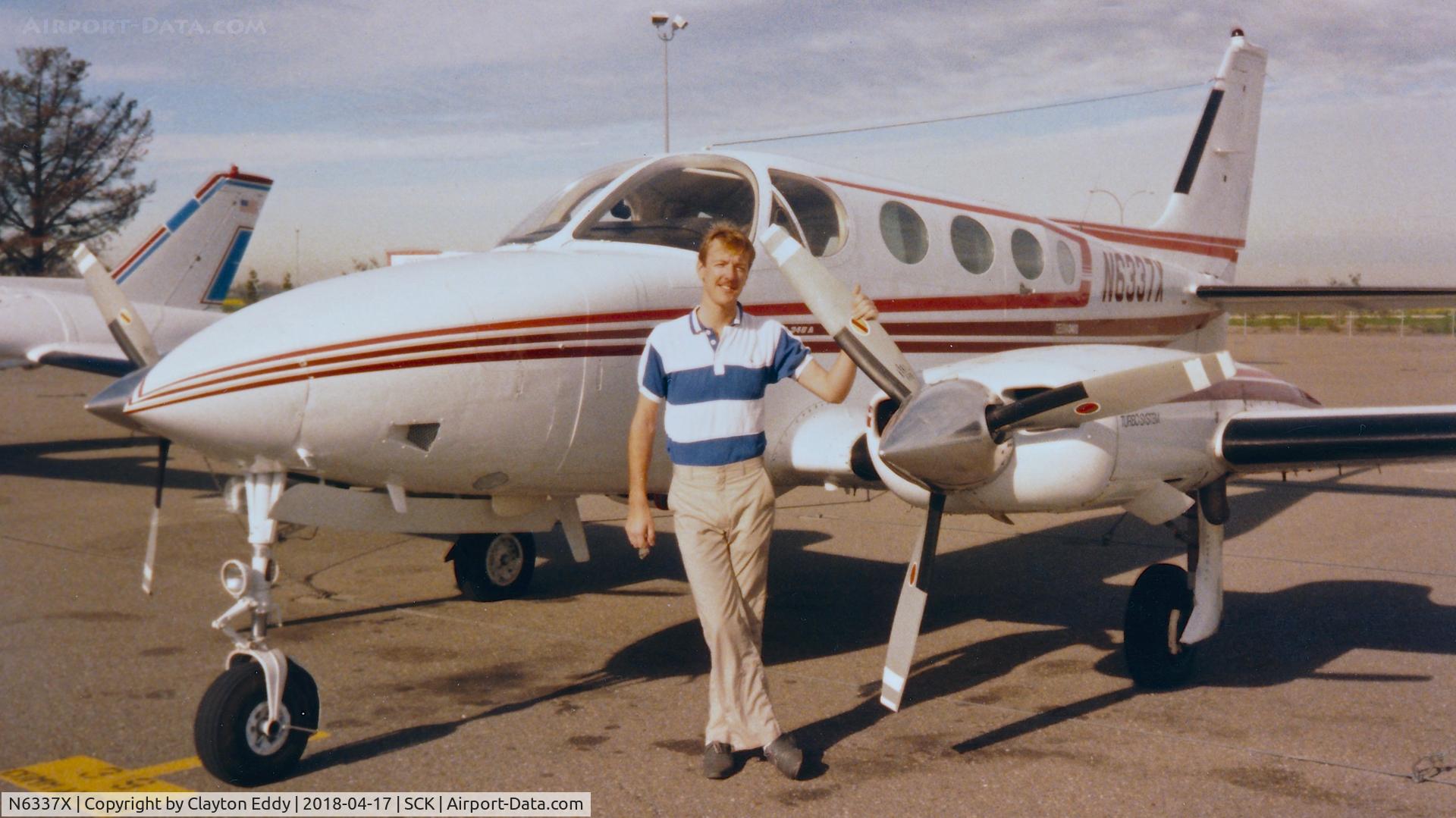 N6337X, 1978 Cessna 340A C/N 340A0506, Stockton Airport 1989.