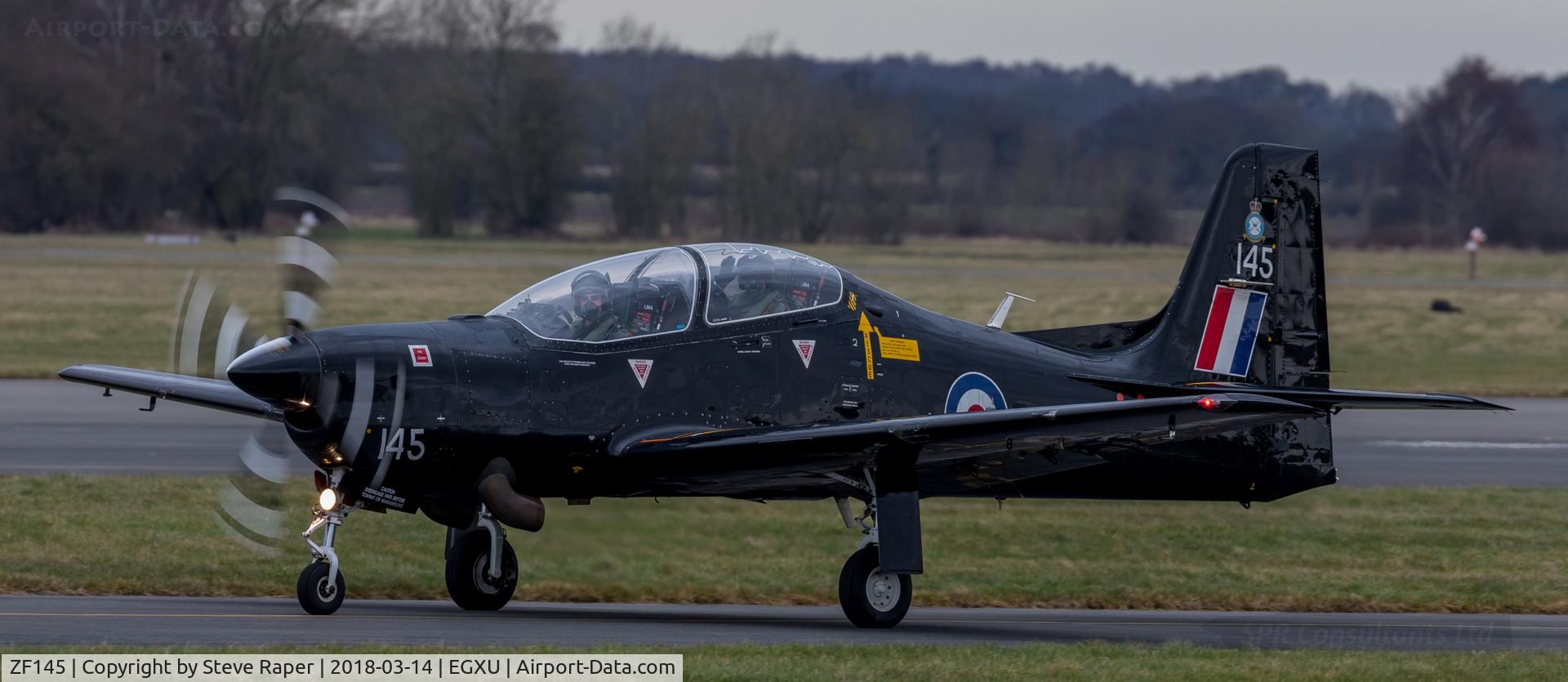 ZF145, 1988 Short S-312 Tucano T1 C/N S011/T11, Taxying out at Linton