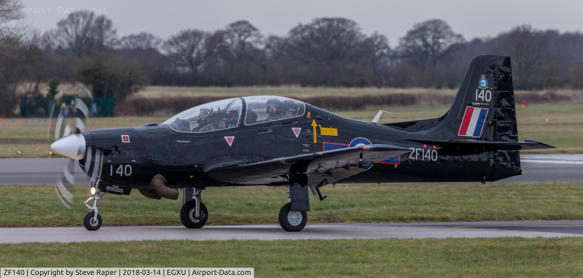 ZF140, 1988 Short S-312 Tucano T1 C/N S006/T6, Taxying out at Linton
