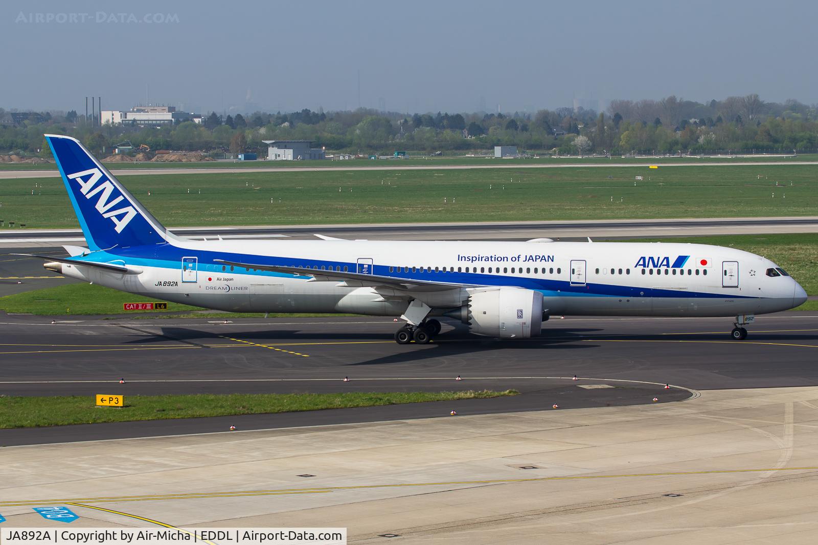 JA892A, 2017 Boeing 787-9 Dreamliner C/N 34513, All Nippon Airlines