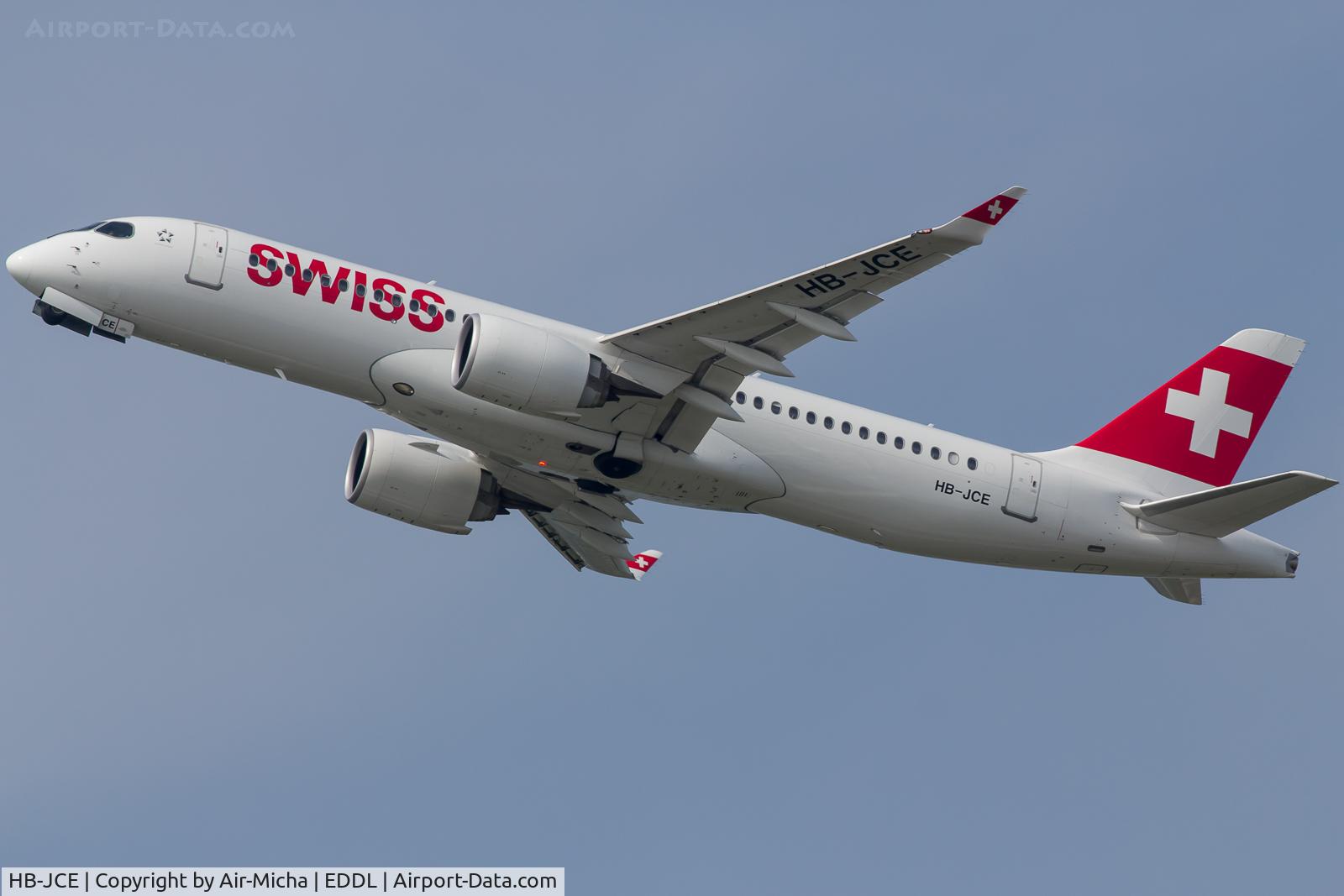 HB-JCE, 2017 Bombardier CSeries CS300 (BD-500-1A11) C/N 55014, Swiss