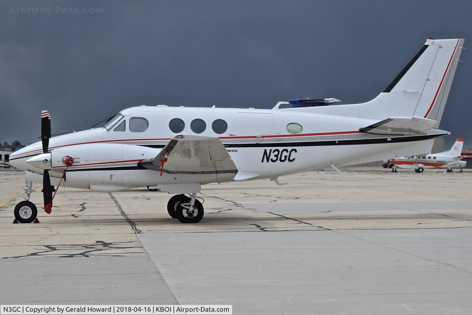 N3GC, 1973 Beech C90 King Air C/N LJ-576, Parked on the sough GA ramp.