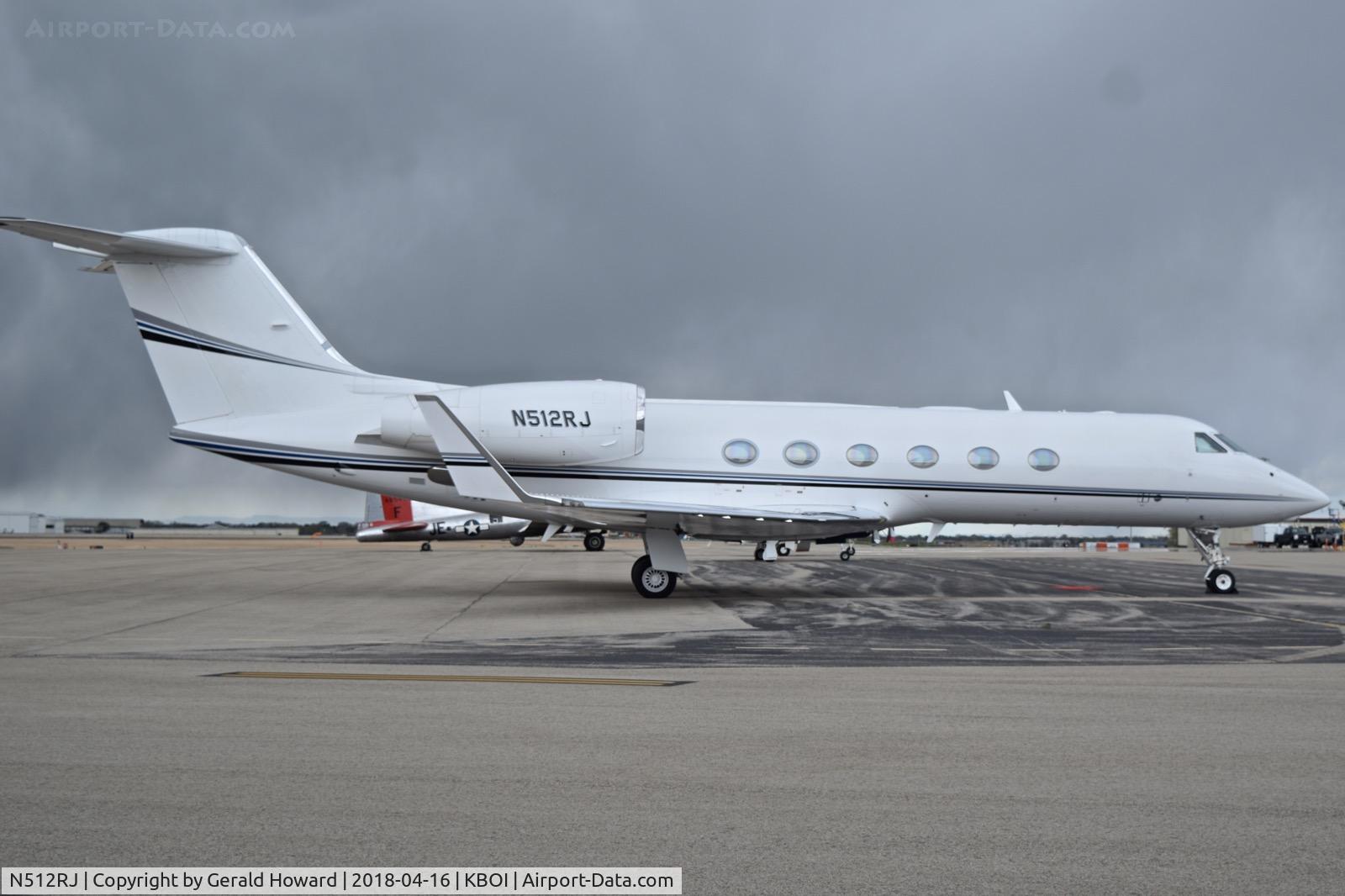 N512RJ, 2008 Gulfstream Aerospace GIV-X (G450) C/N 4124, Parked on the north GA ramp.