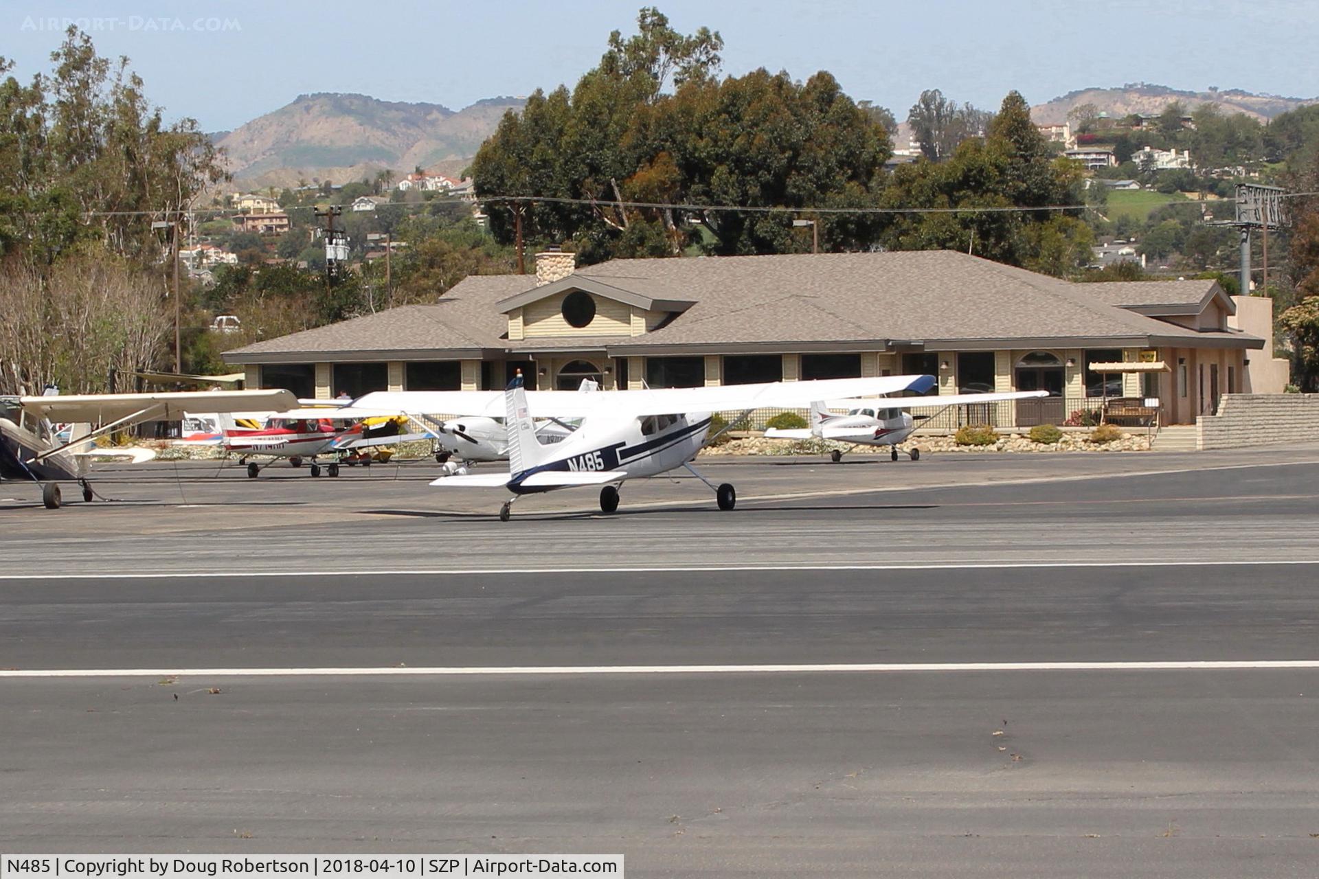 N485, 1959 Cessna 180B C/N 50595, 1959 Cessna 180B, Continental O-470 230 Hp, turn to it's hangar