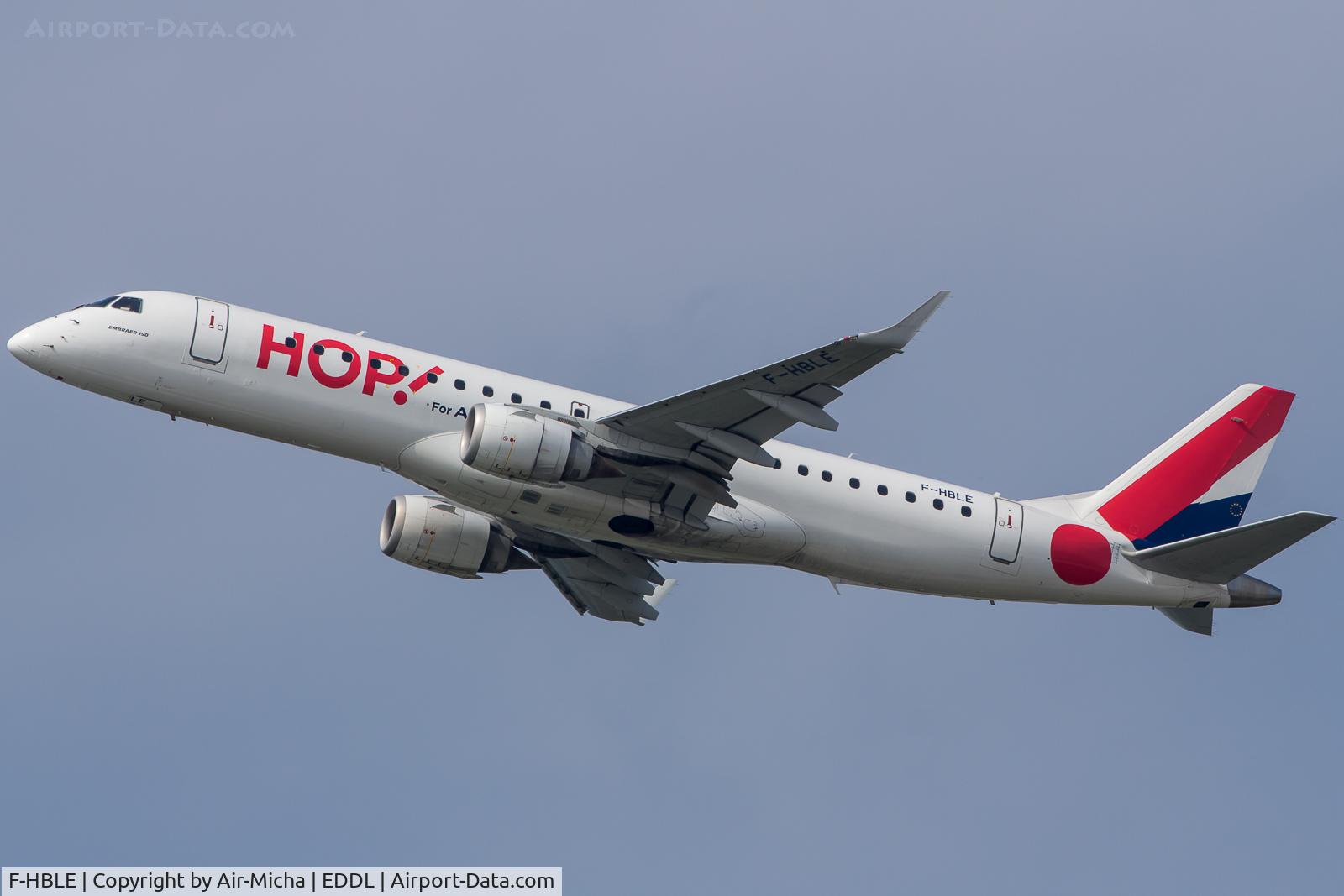 F-HBLE, 2007 Embraer 190LR (ERJ-190-100LR) C/N 19000123, HOP !
