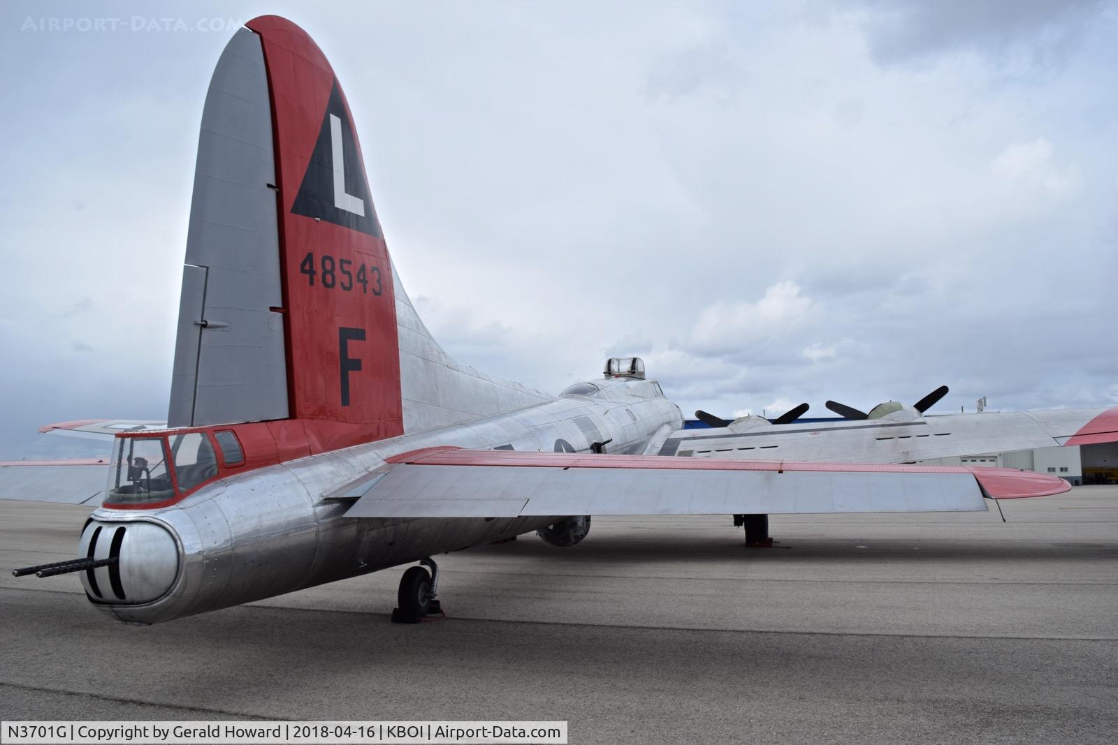 N3701G, 1944 Boeing B-17G Flying Fortress C/N 44-8543A, Parked on the north GA ramp.