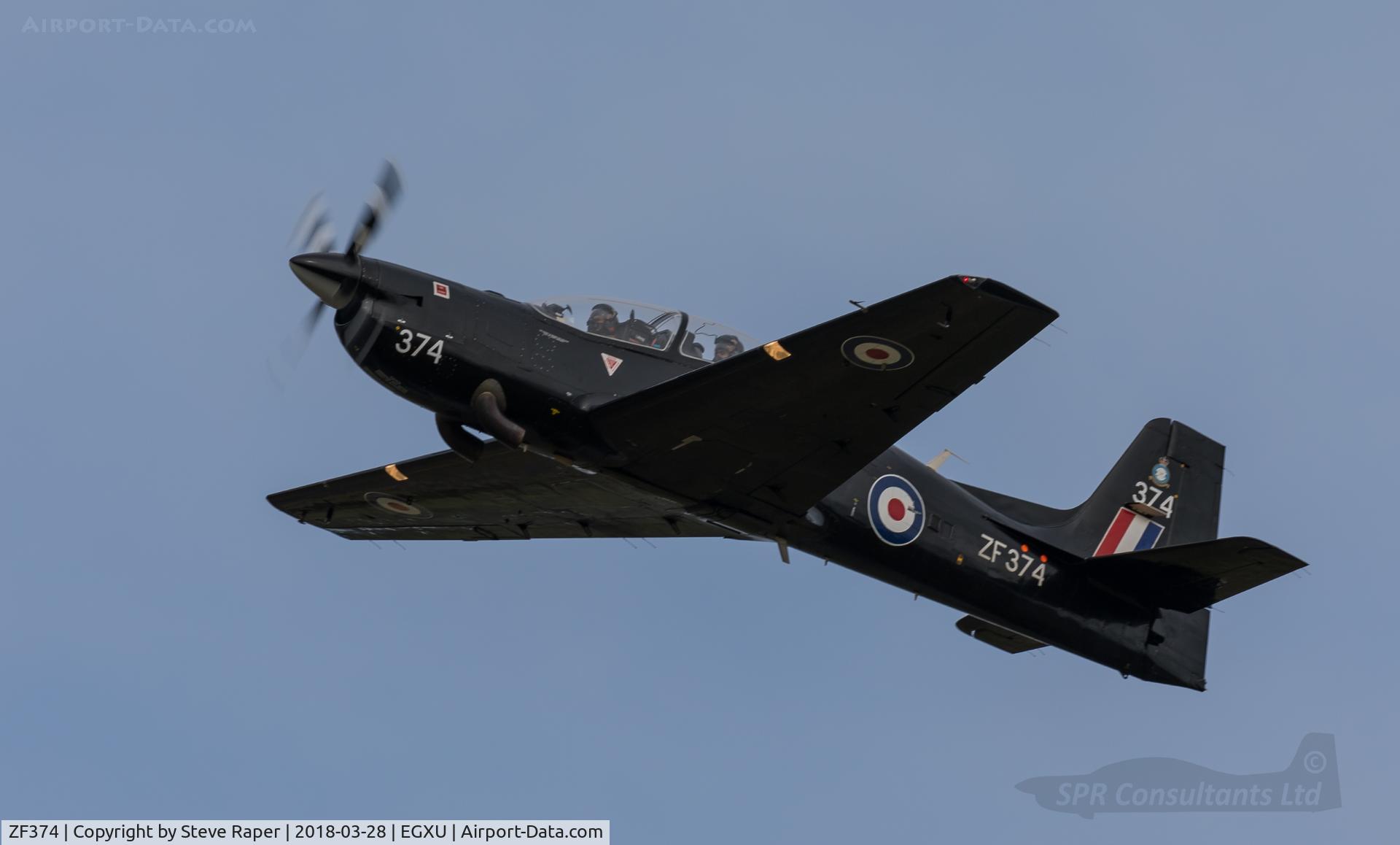 ZF374, 1992 Short S-312 Tucano T1 C/N S117/T88, Over Linton