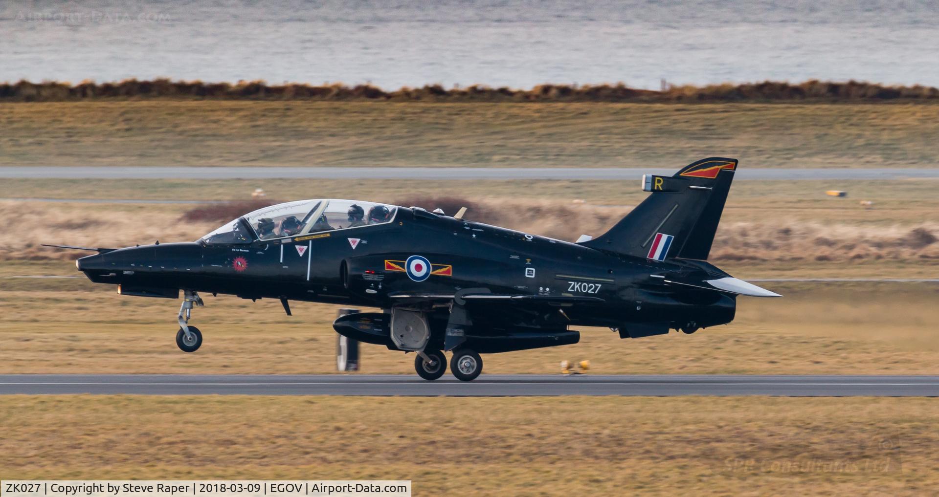 ZK027, 2009 British Aerospace Hawk T2 C/N RT018/1256, Departing RAF Valley for pilot graduation flypast