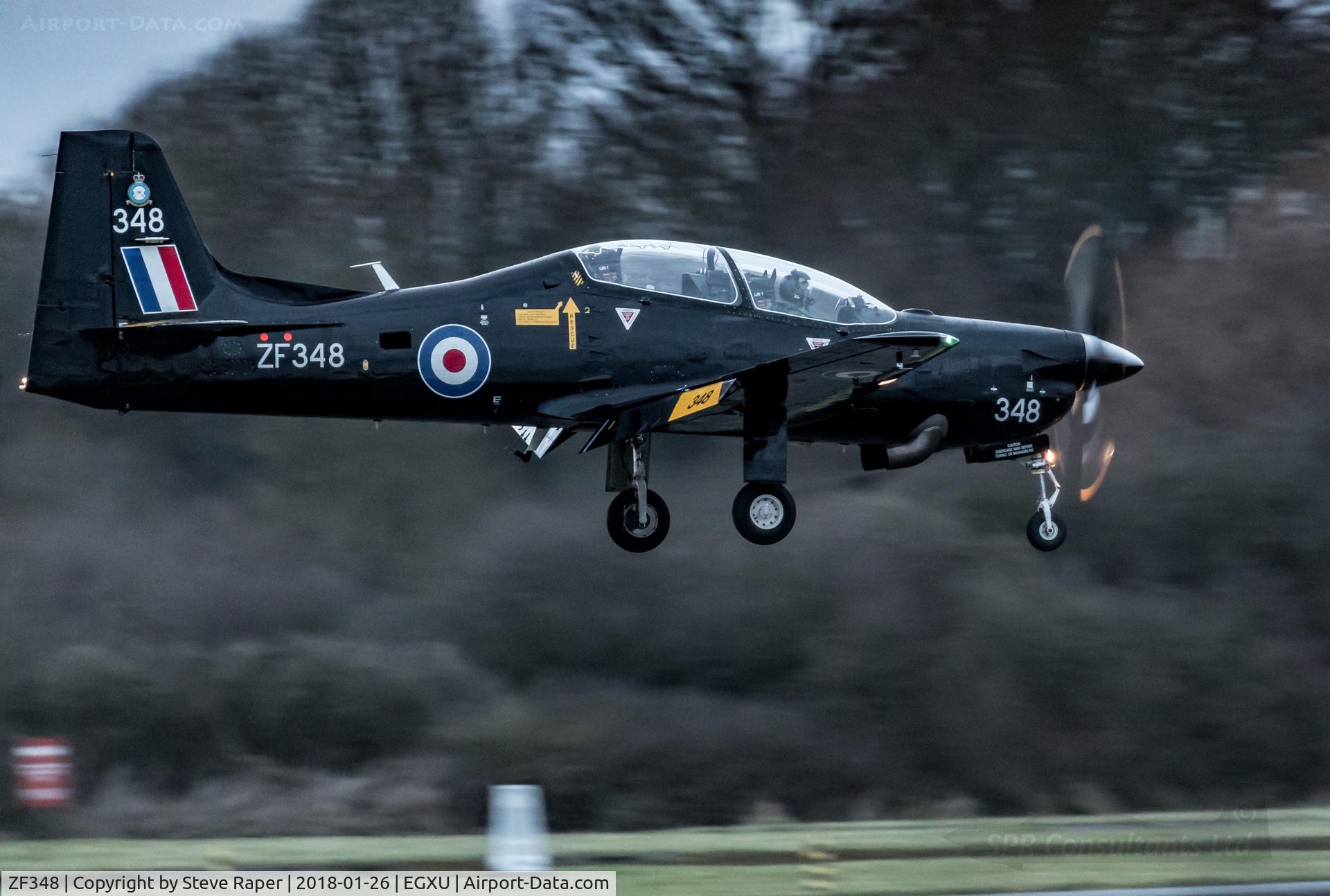 ZF348, Short S-312 Tucano T1 C/N S112/T83, OVER TOUCHDOWN RWY 03 AT LINTON
