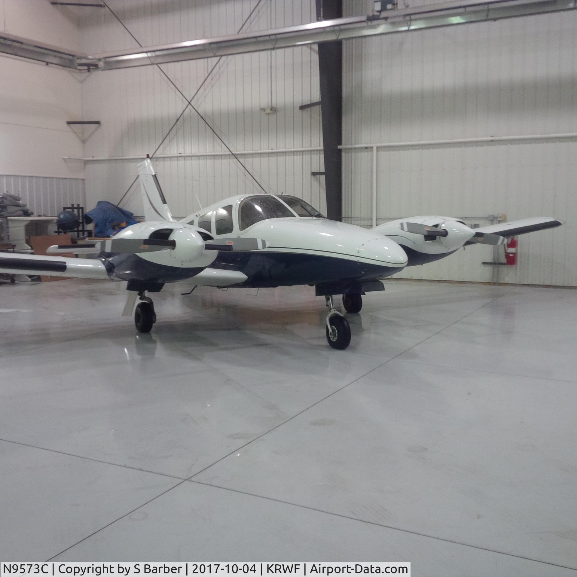 N9573C, 1978 Piper PA-34-200T C/N 34-7870198, In hanger