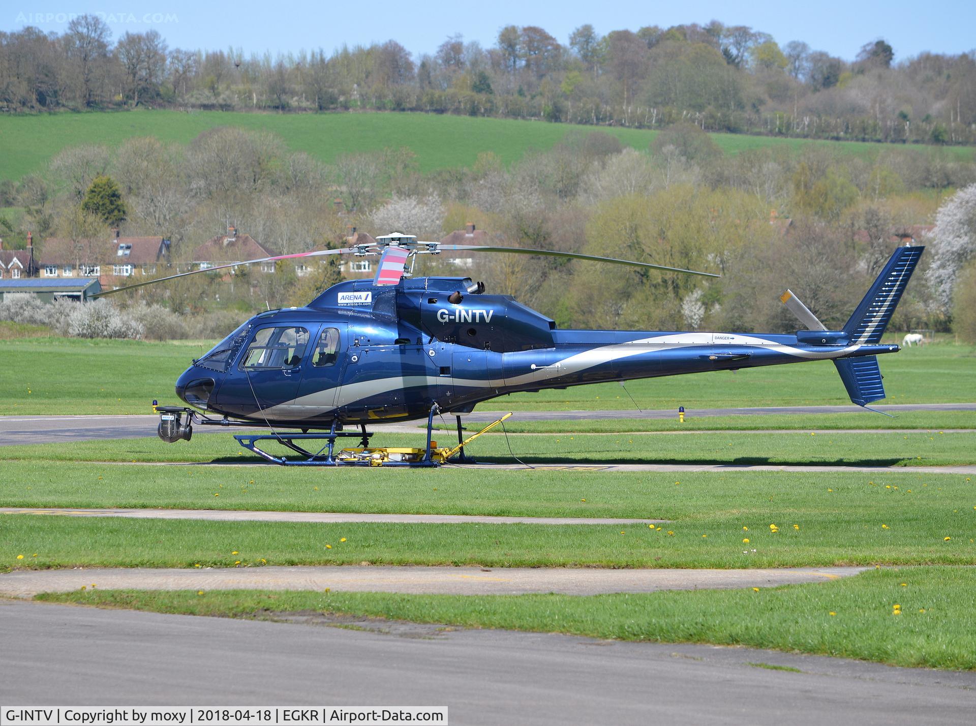 G-INTV, 1990 Eurocopter EC-135P-2 C/N 5450, Eurocopter AS355F2 Ecureuil at Redhill. Ex VR-CET