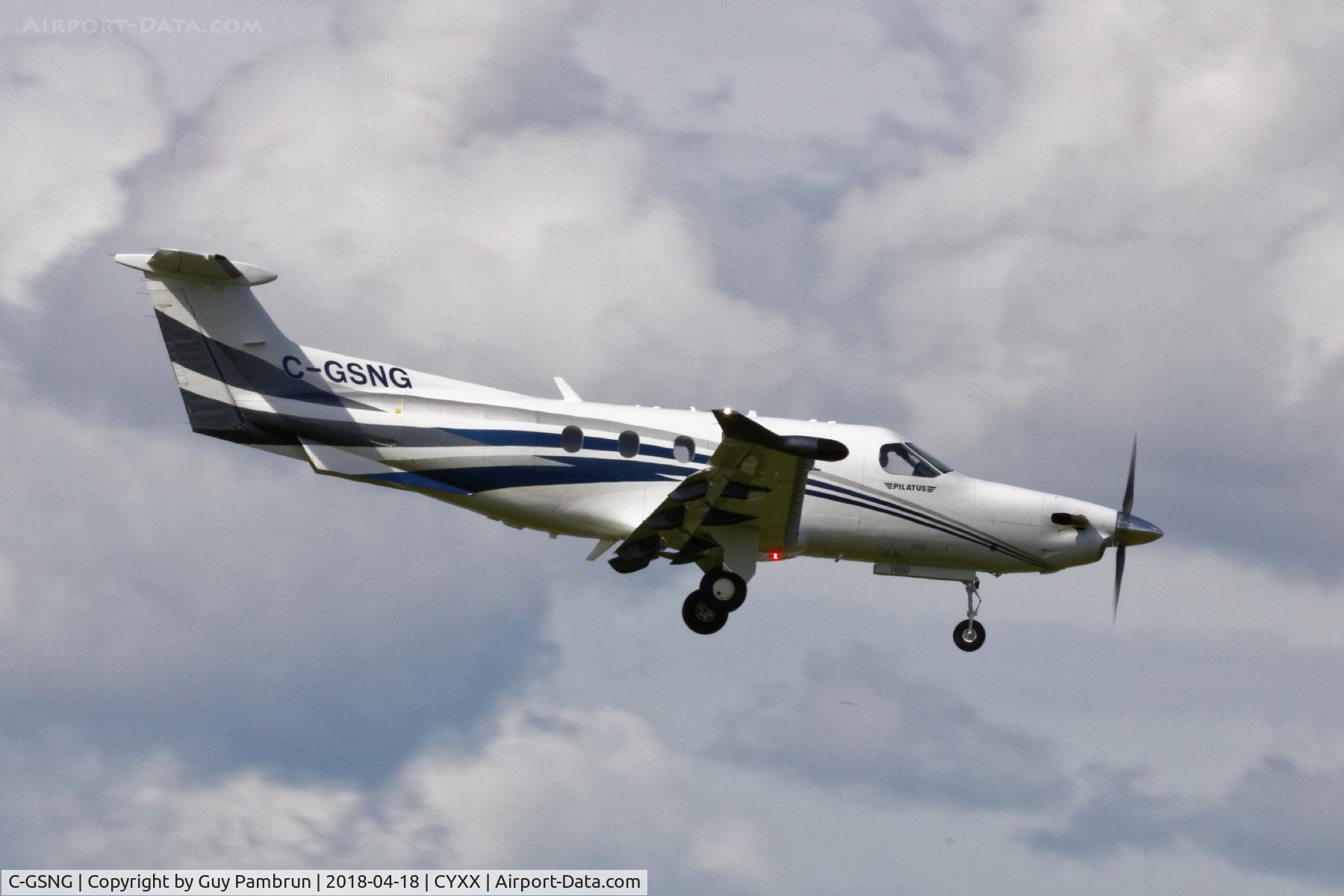 C-GSNG, 2017 Pilatus PC-12/47E C/N 1680, Landing