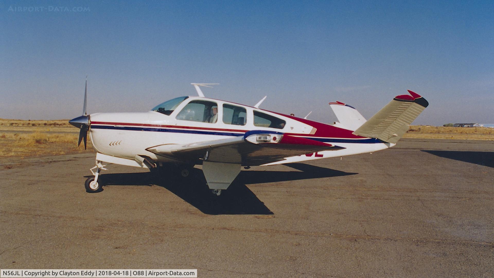 N56JL, 1977 Beech V35B Bonanza C/N D-10094, Old Rio Vista Airport early 1990's.