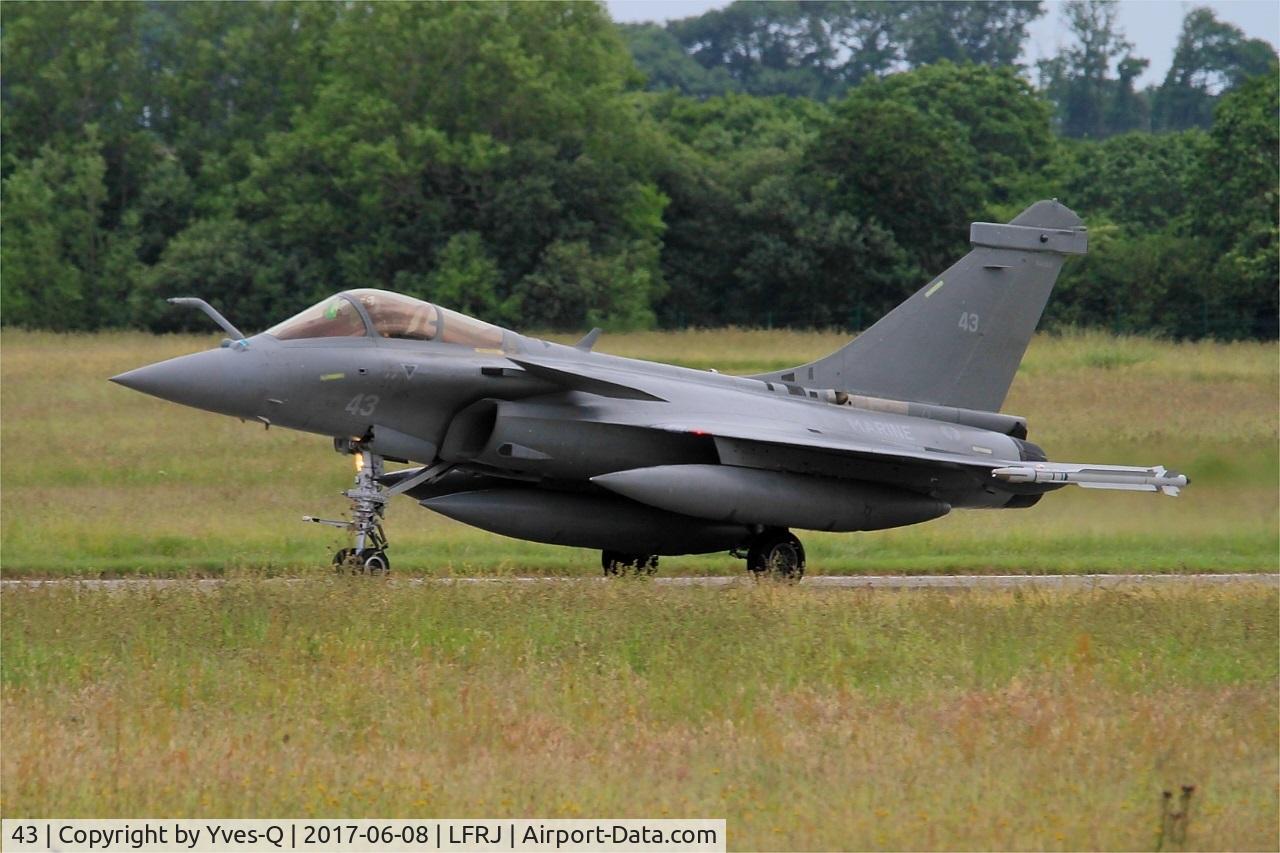 43, 2015 Dassault Rafale M C/N 43, Dassault Rafale M, Landing rwy 26, Landivisiau Naval Air Base (LFRJ) Tiger Meet 2017
