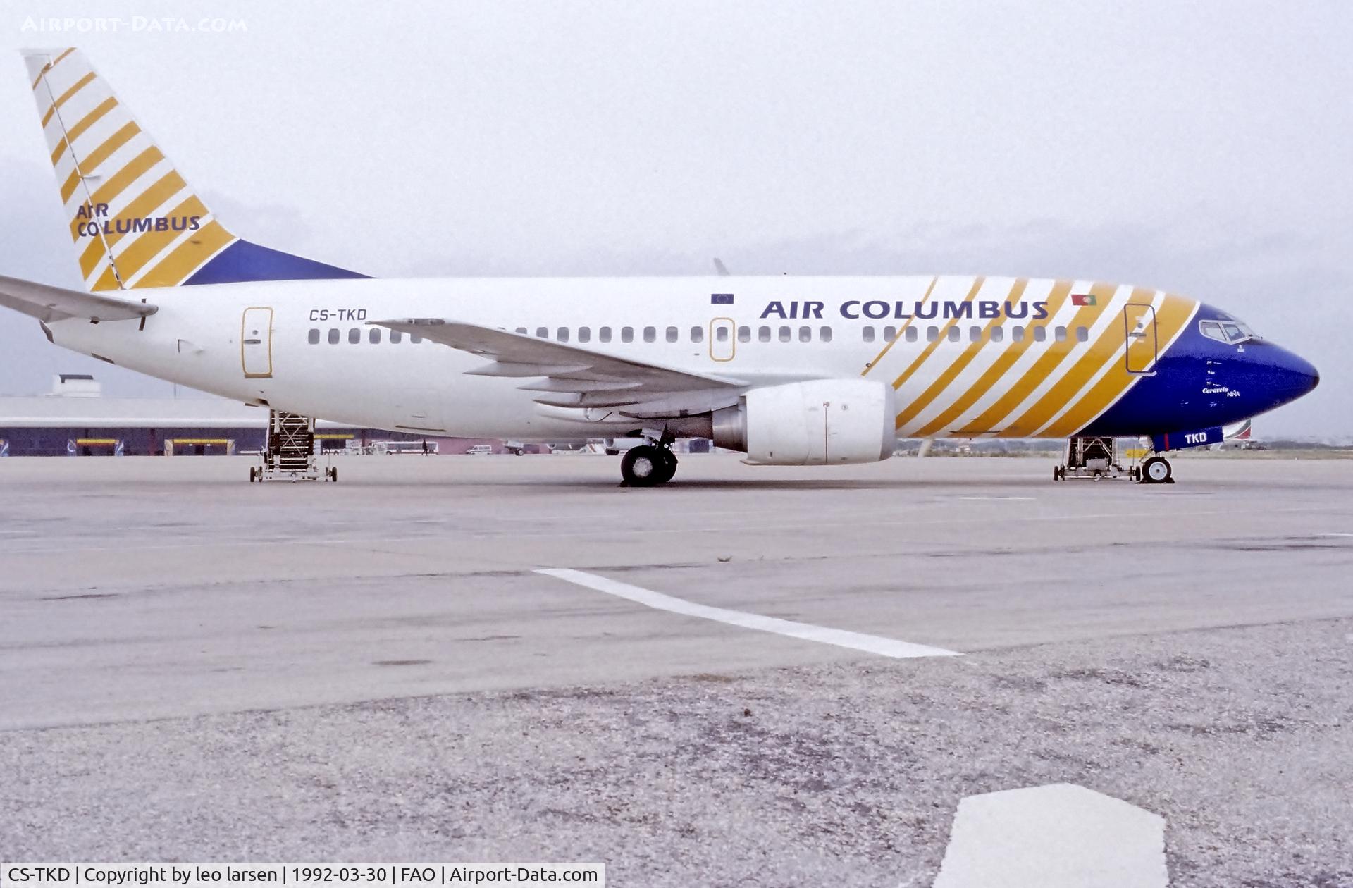 CS-TKD, 1987 Boeing 737-33A C/N 23827, Faro 30.3.1992