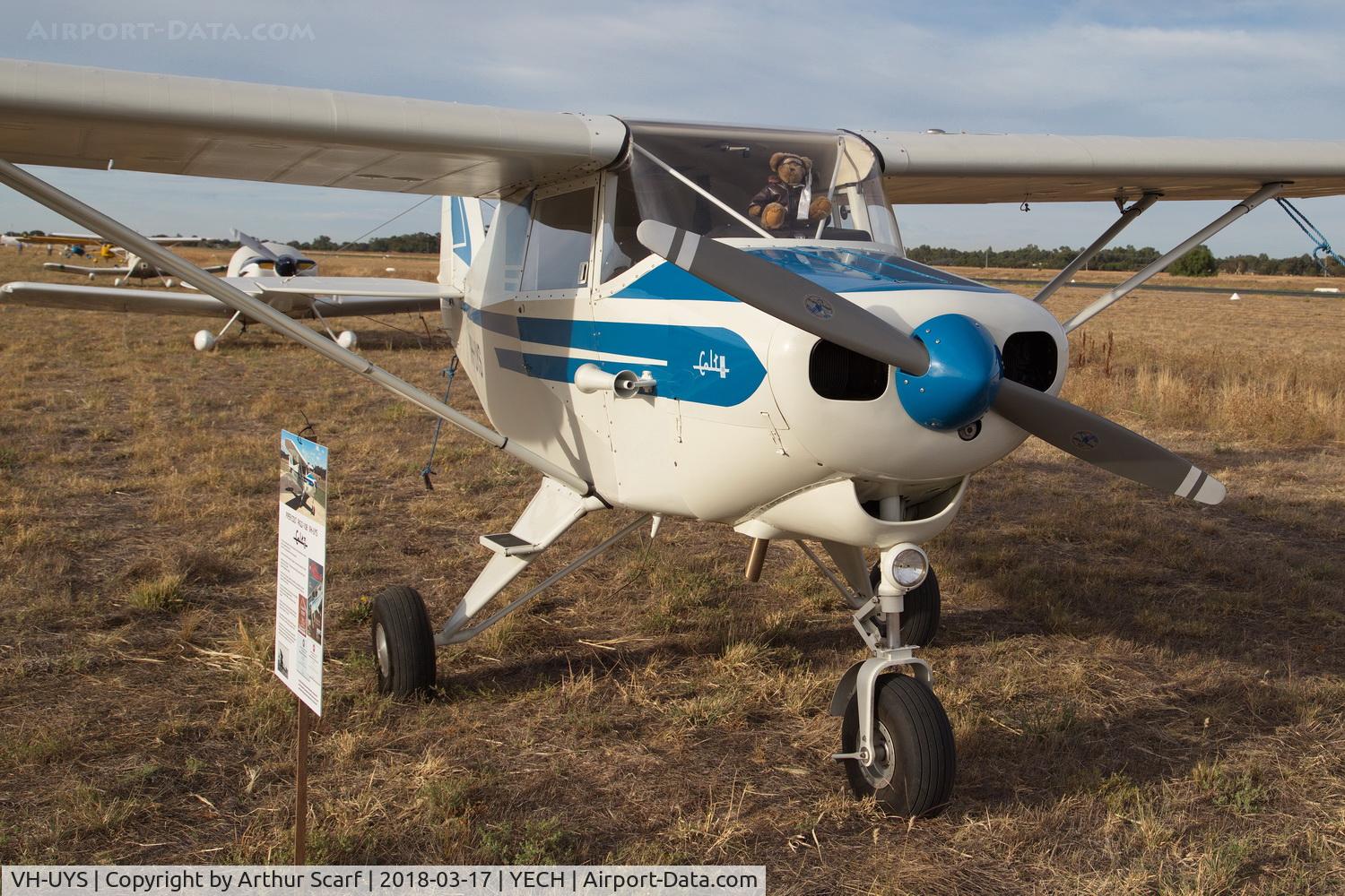 VH-UYS, 1961 Piper PA-22-108 Colt Colt C/N 22-8004, VH-UYS AAAA Fly in Echuca 2018