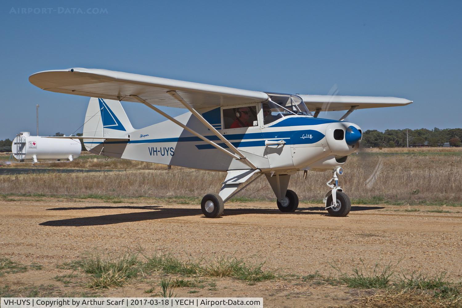 VH-UYS, 1961 Piper PA-22-108 Colt Colt C/N 22-8004, VH-UYS AAAA Fly in Echuca 2017