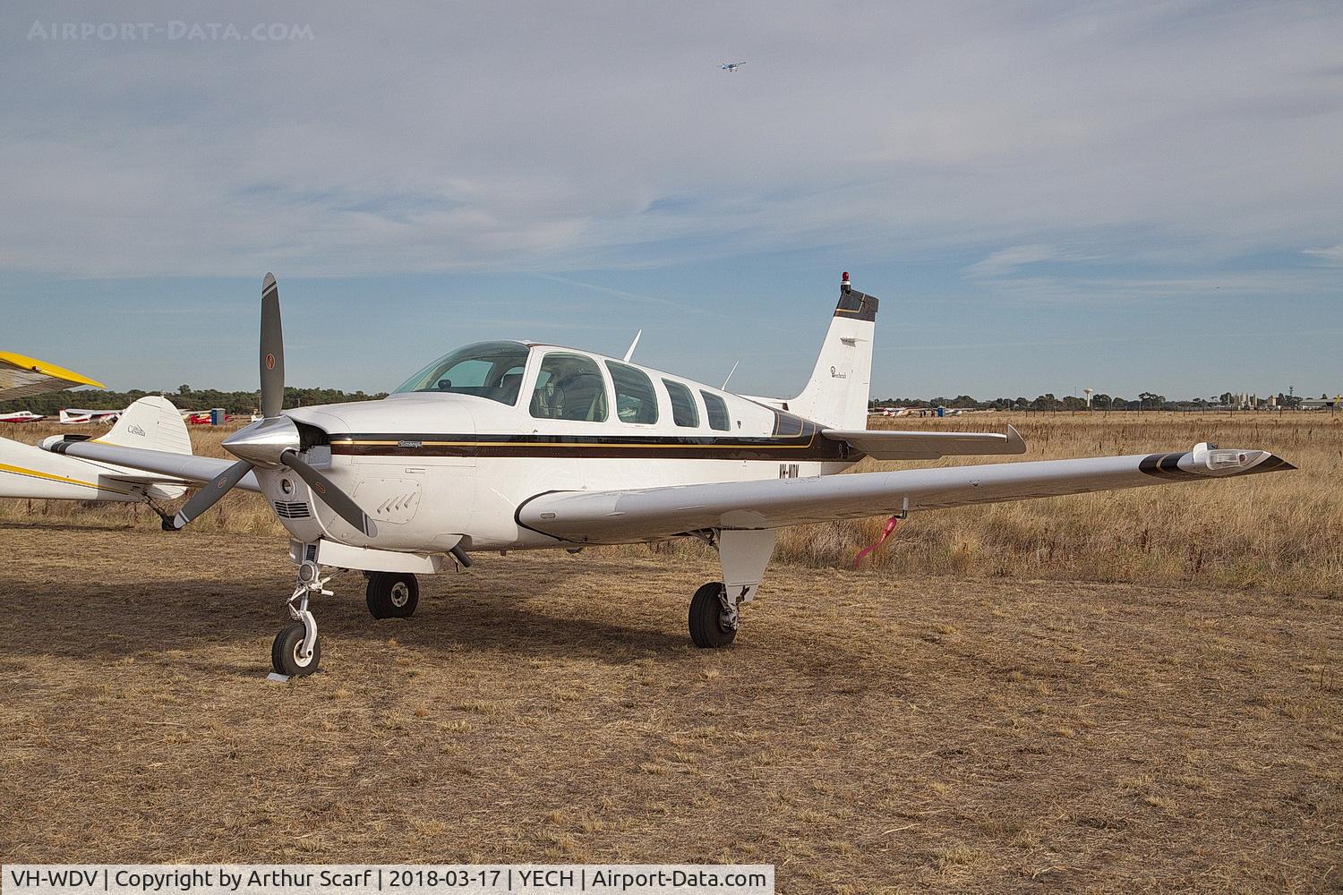VH-WDV, 1980 Beech A36 Bonanza 36 C/N E-1732, VH-WDV AAAA Fly in Echuca 2018