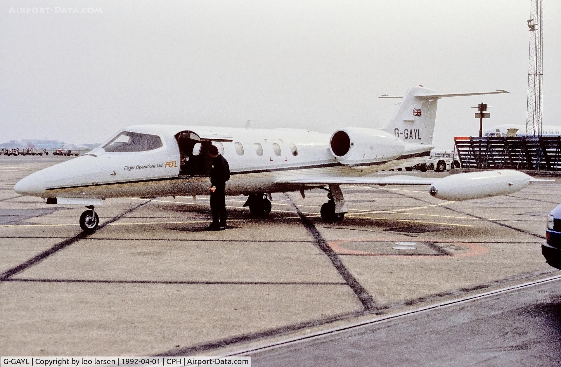 G-GAYL, 1981 Learjet 35A C/N 35A-429, Copenhagen 1.4.92