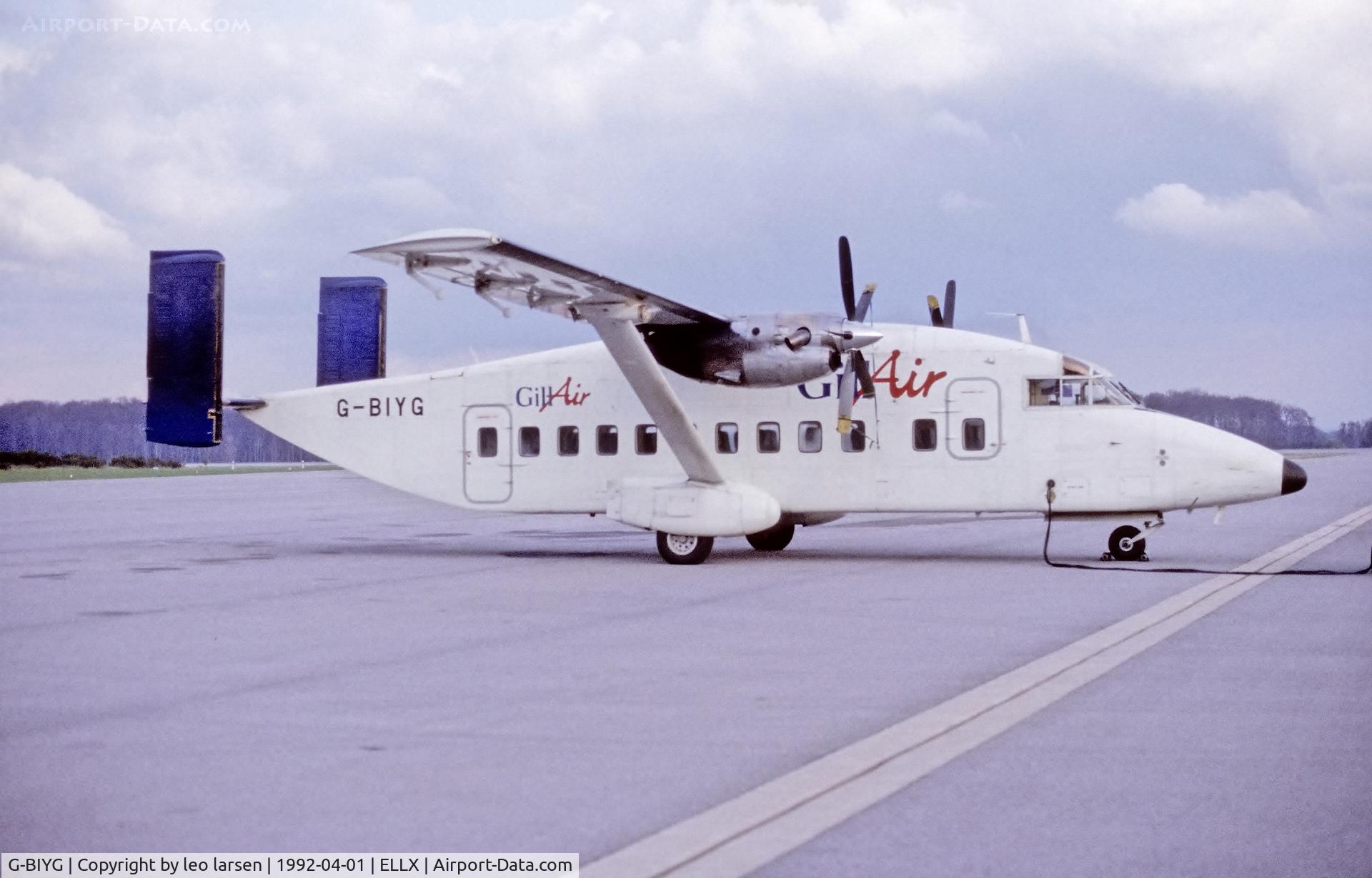G-BIYG, 1981 Short 330-100 C/N SH.3075, Luxemburg 1.4.1992