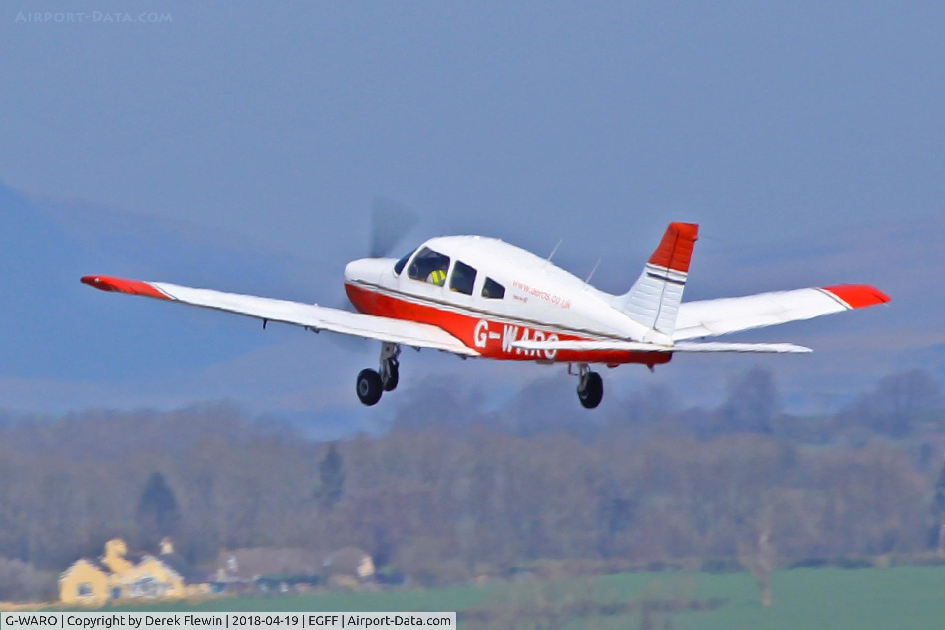 G-WARO, 1997 Piper PA-28-161 Cherokee Warrior III C/N 28-42015, CHEROKEE WARRIOR III, Aero's Cardiff based, seen departing runway 30.