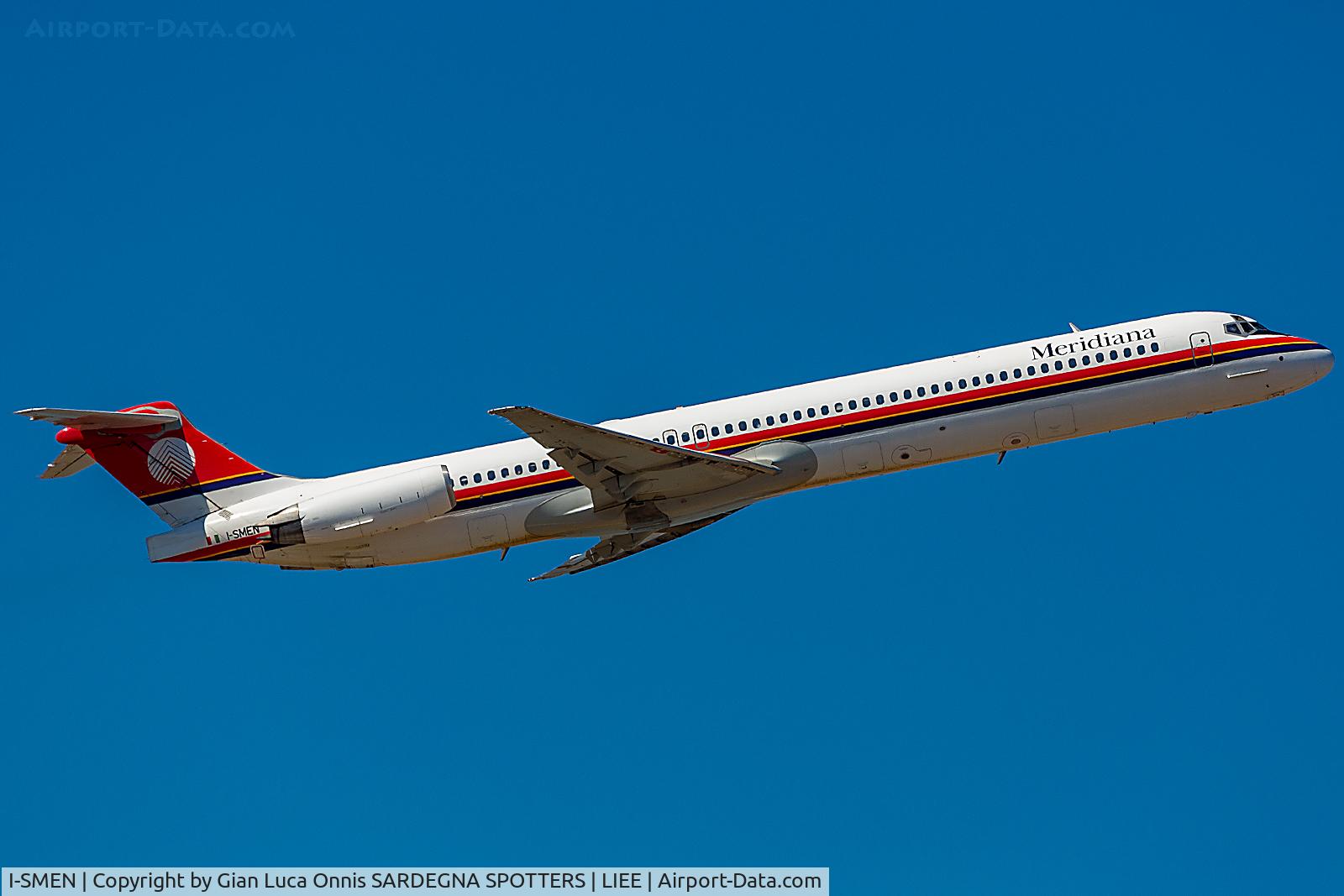 I-SMEN, 1990 McDonnell Douglas MD-83 (DC-9-83) C/N 53013, TAKEOFF 32L