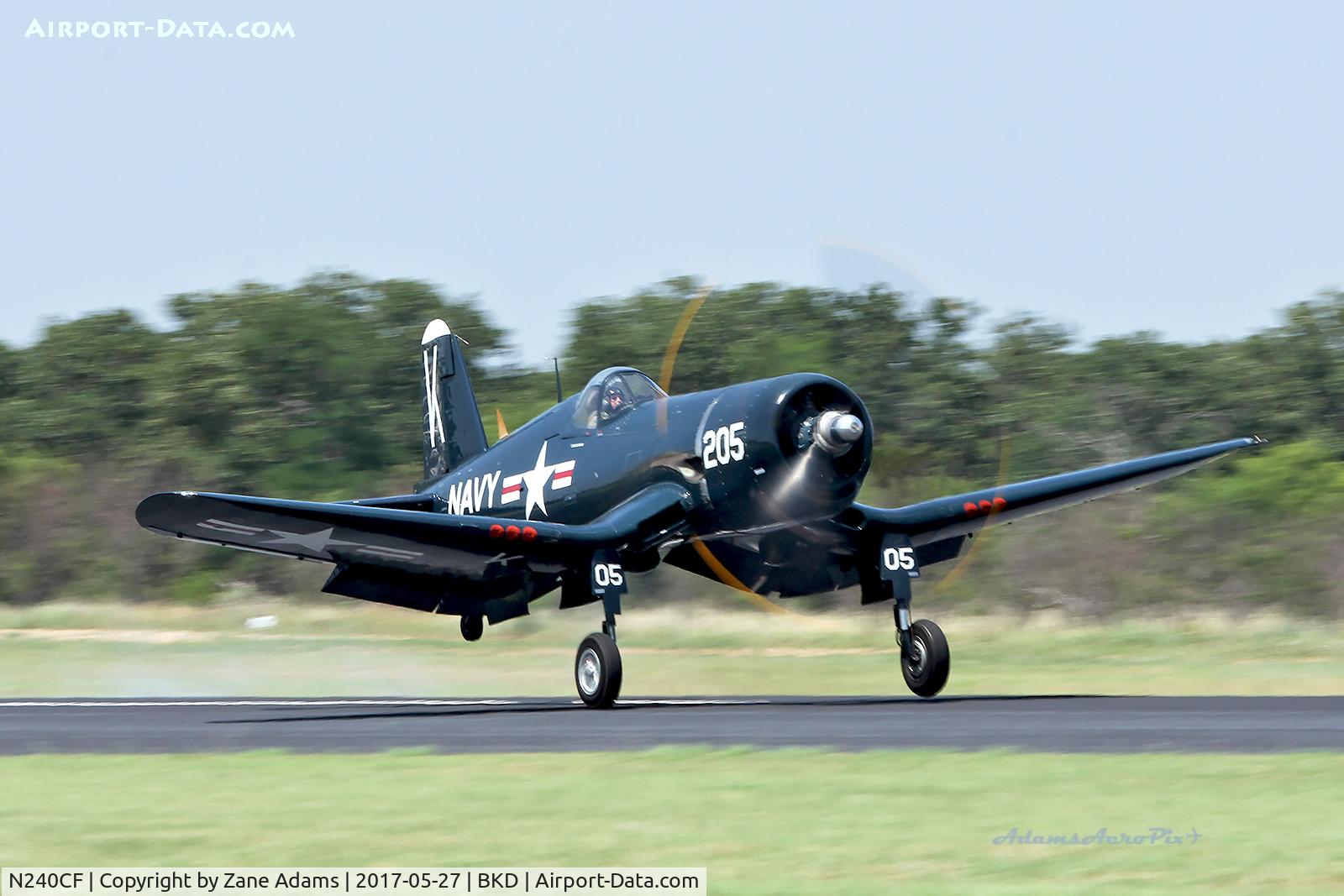 N240CF, 1945 Vought F4U-4 Corsair C/N 9513, At the 2017 Breckenridge Airshow