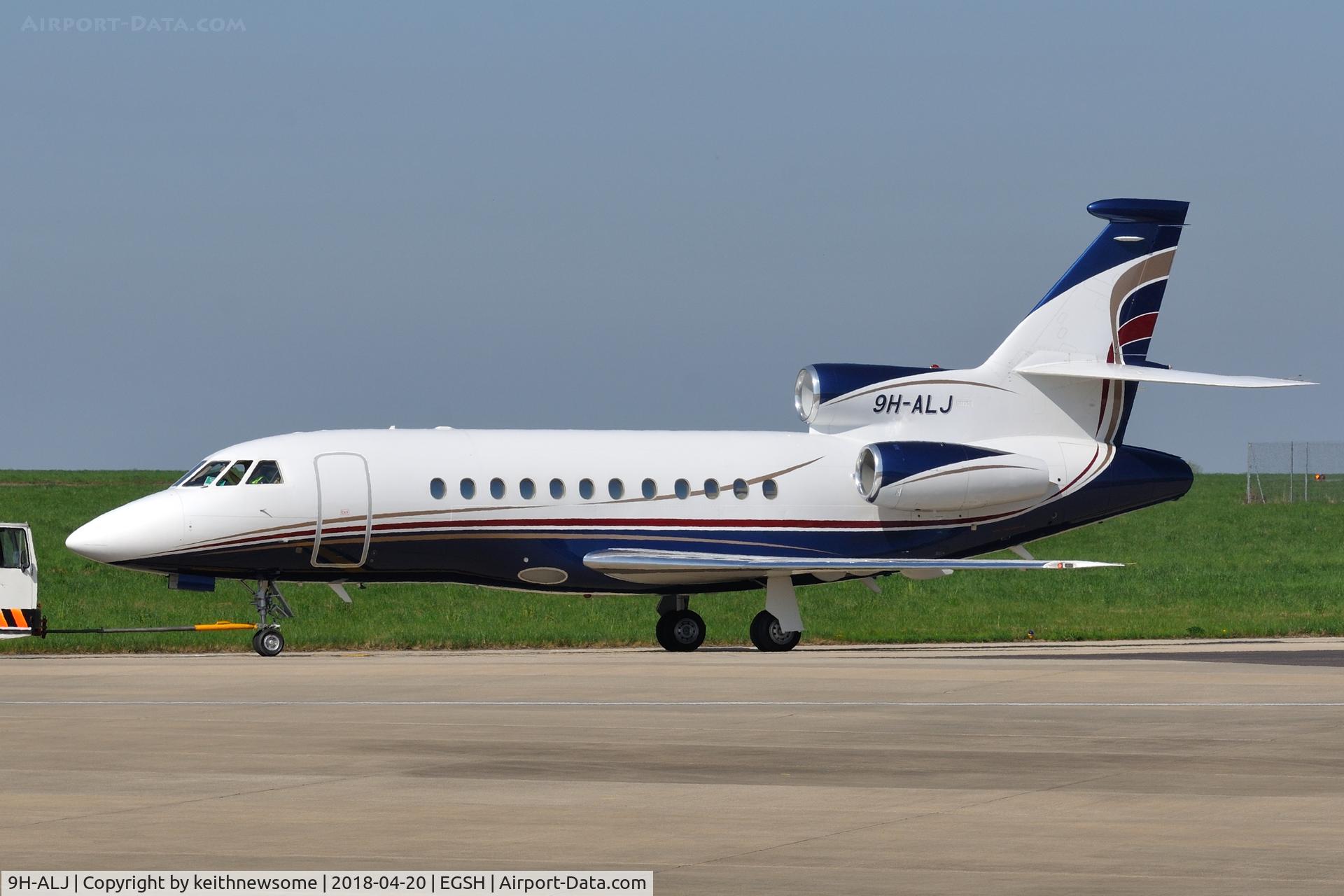 9H-ALJ, 2001 Dassault Falcon 900EX C/N 95, Removed from spray shop.