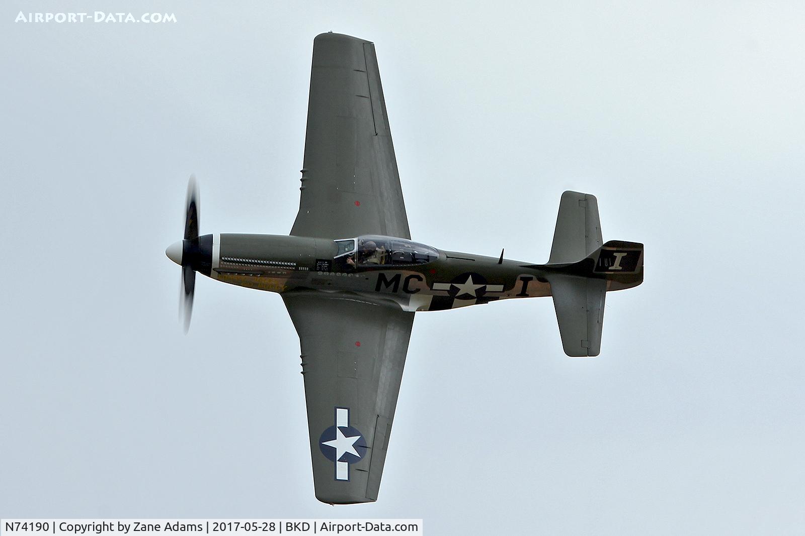 N74190, 1944 North American F-51D Mustang C/N 44-75452, At the 2017 Breckenridge Airshow