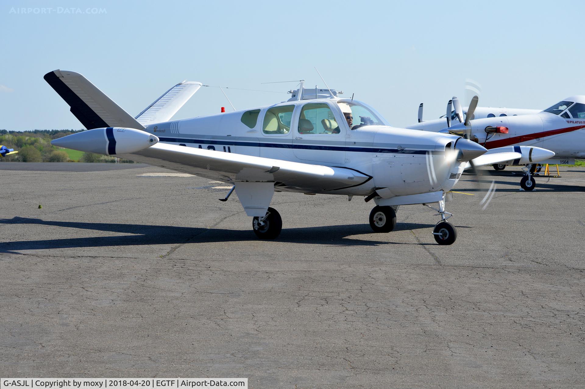 G-ASJL, 1957 Beech H35 Bonanza C/N D-5132, Beech H35 (Modified) Bonanza at Fairoaks. Ex N5582D
