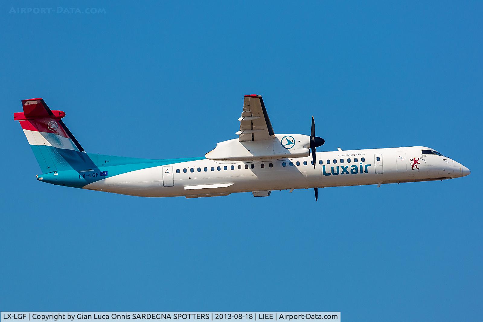 LX-LGF, 2011 De Havilland Canada DHC-8-402Q Dash 8 C/N 4349, TAKEOFF 32L