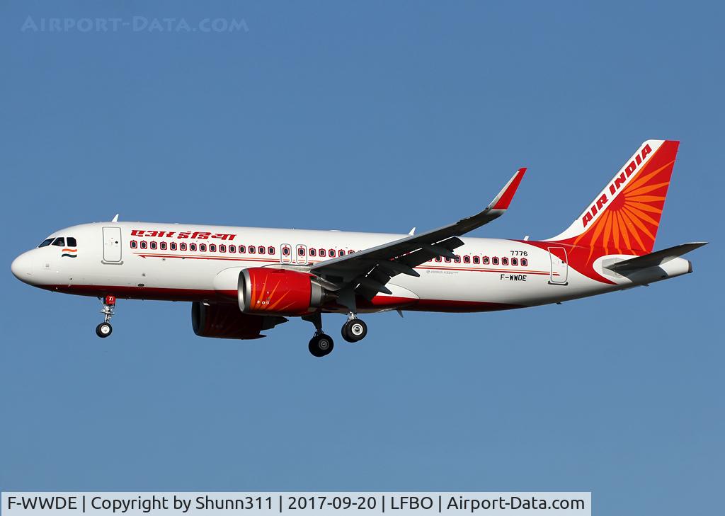 F-WWDE, 2017 Airbus A320-251N C/N 7776, C/n 7776 - To be VT-EXI