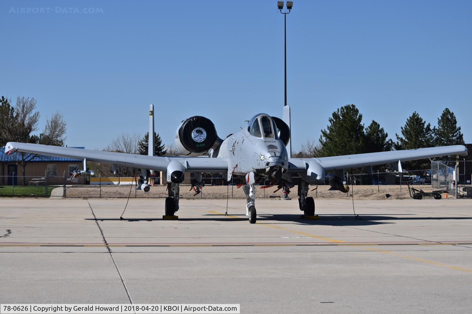 78-0626, 1978 Fairchild Republic A-10C Thunderbolt II C/N A10-0246, Parked on the Idaho ANG ramp. From the 122nd Fighter Wing 