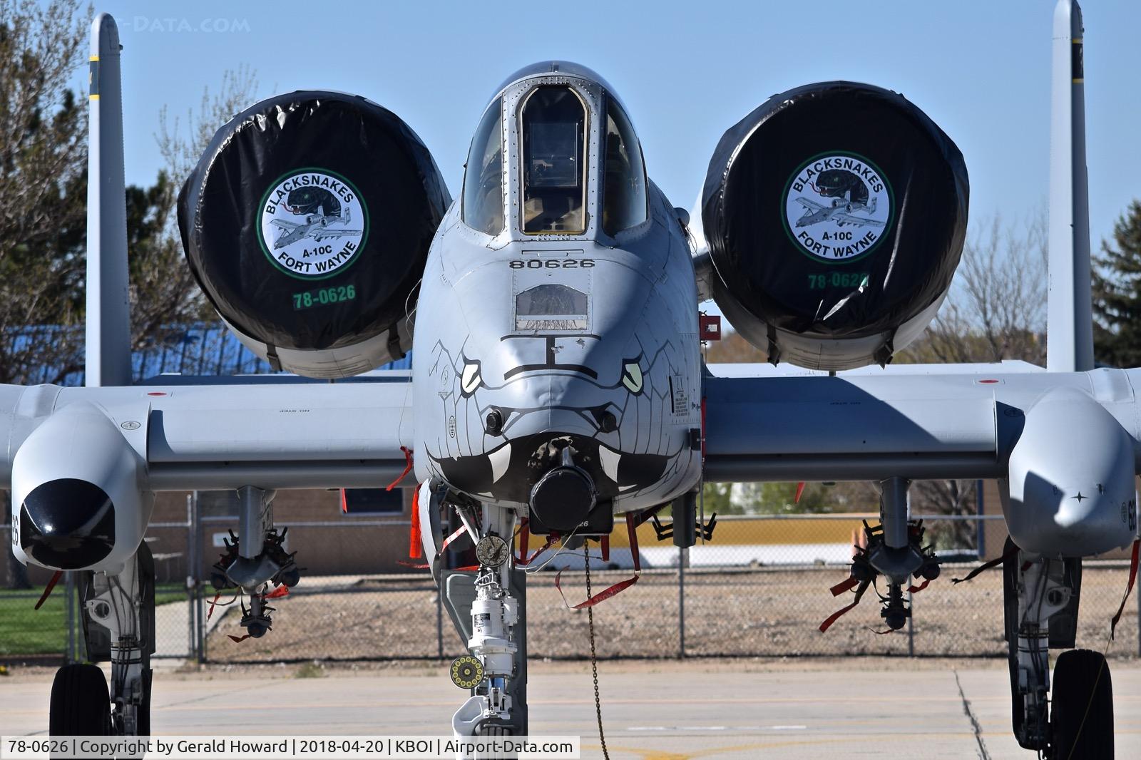 78-0626, 1978 Fairchild Republic A-10C Thunderbolt II C/N A10-0246, Parked on the Idaho ANG ramp. From the 122nd Fighter Wing 