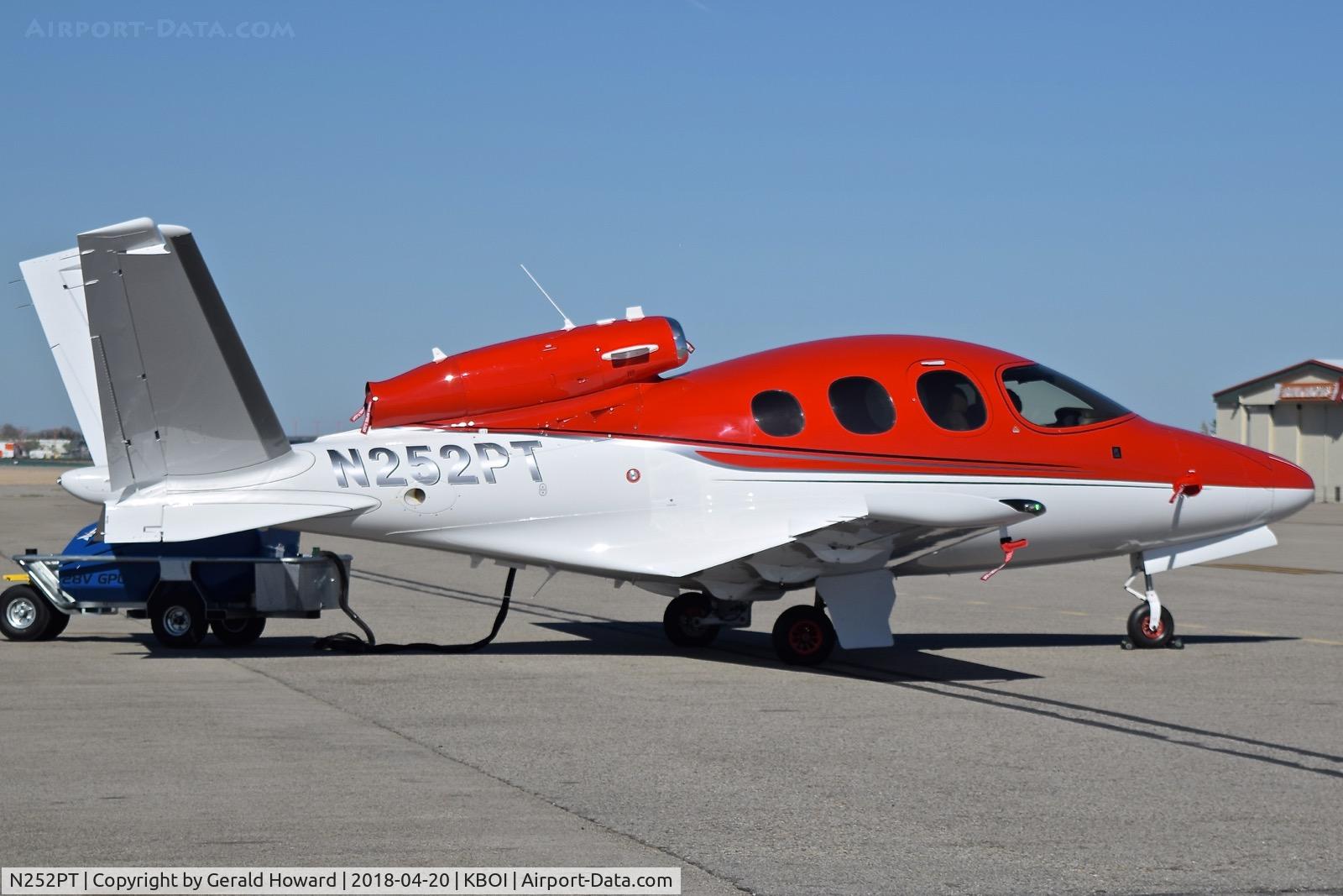 N252PT, 2017 Cirrus SF50 Vision C/N 0023, Parked on the north GA ramp.