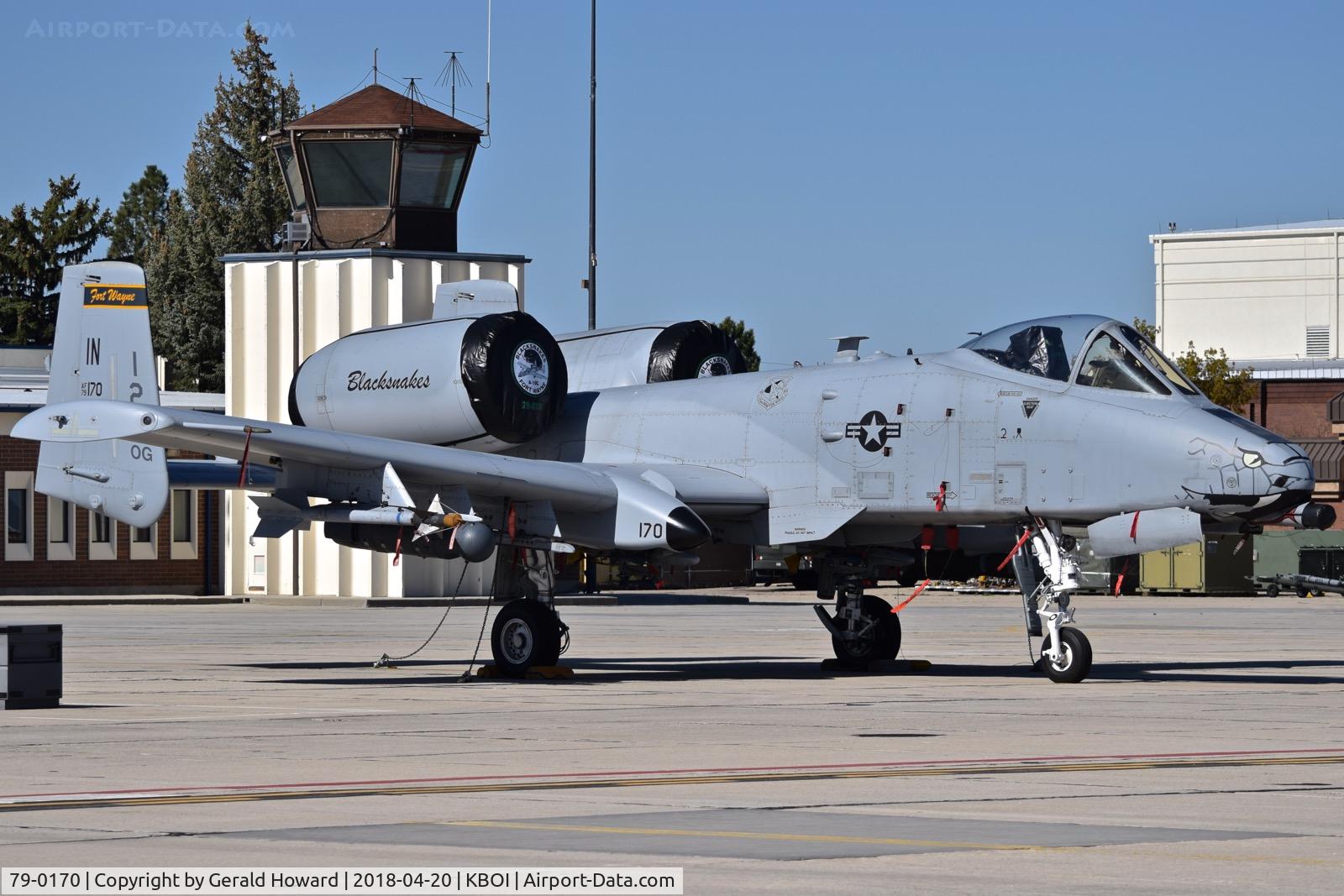 79-0170, 1979 Fairchild Republic A-10C Thunderbolt II C/N A10-0434, Parked on the Idaho ANG ramp. From the 122nd Fighter Wing 