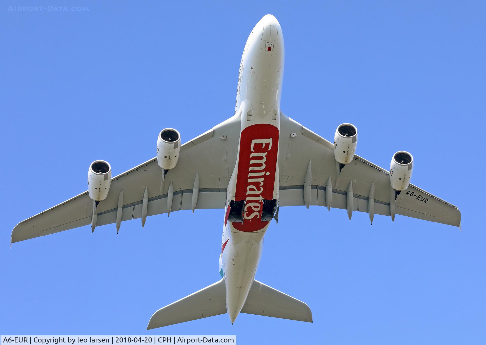 A6-EUR, 2016 Airbus A380-842 C/N 232, Copenhagen 20.4.2018