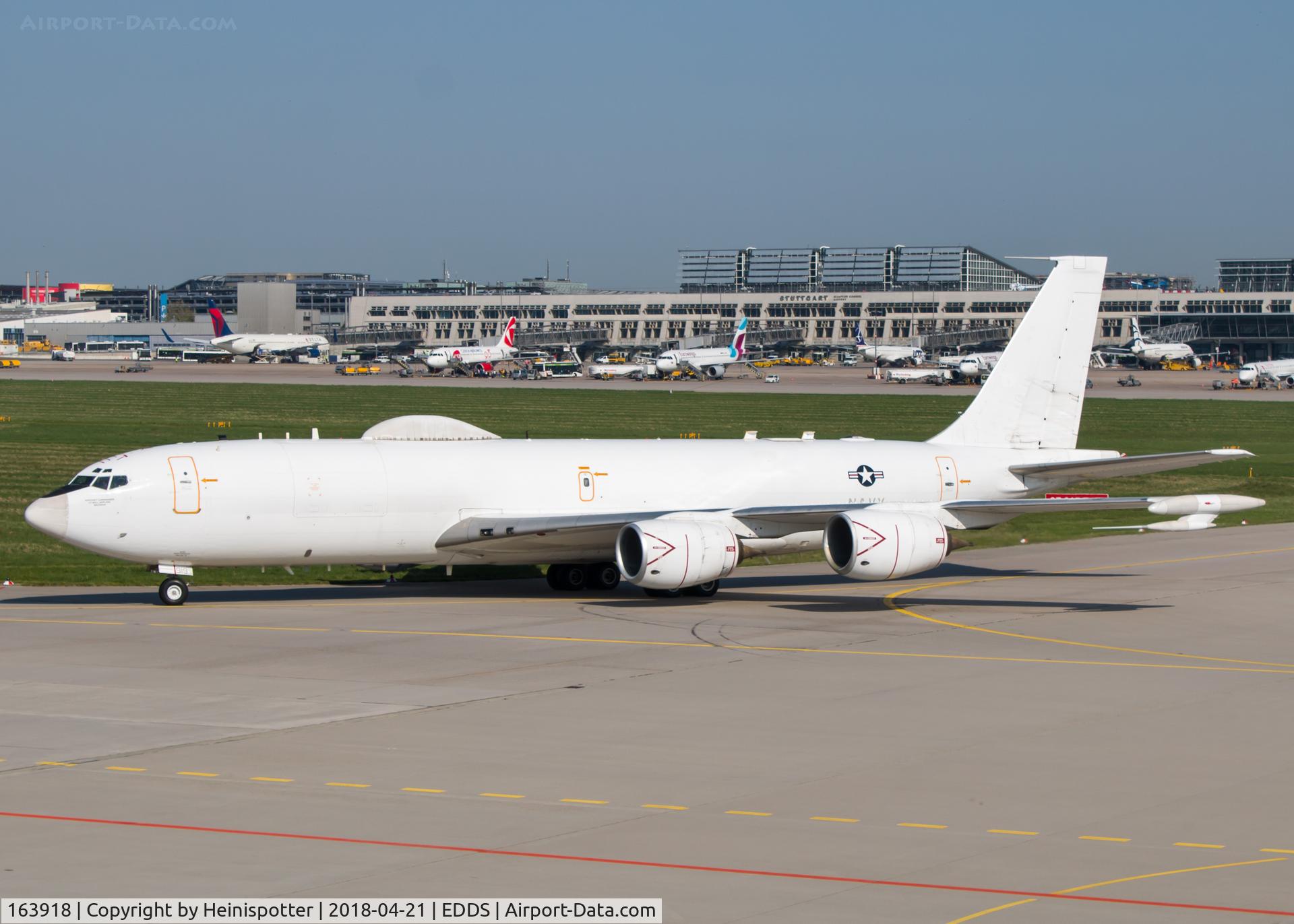 163918, 1988 Boeing E-6B Mercury C/N 23891, 163918 at Stuttgart Airport.