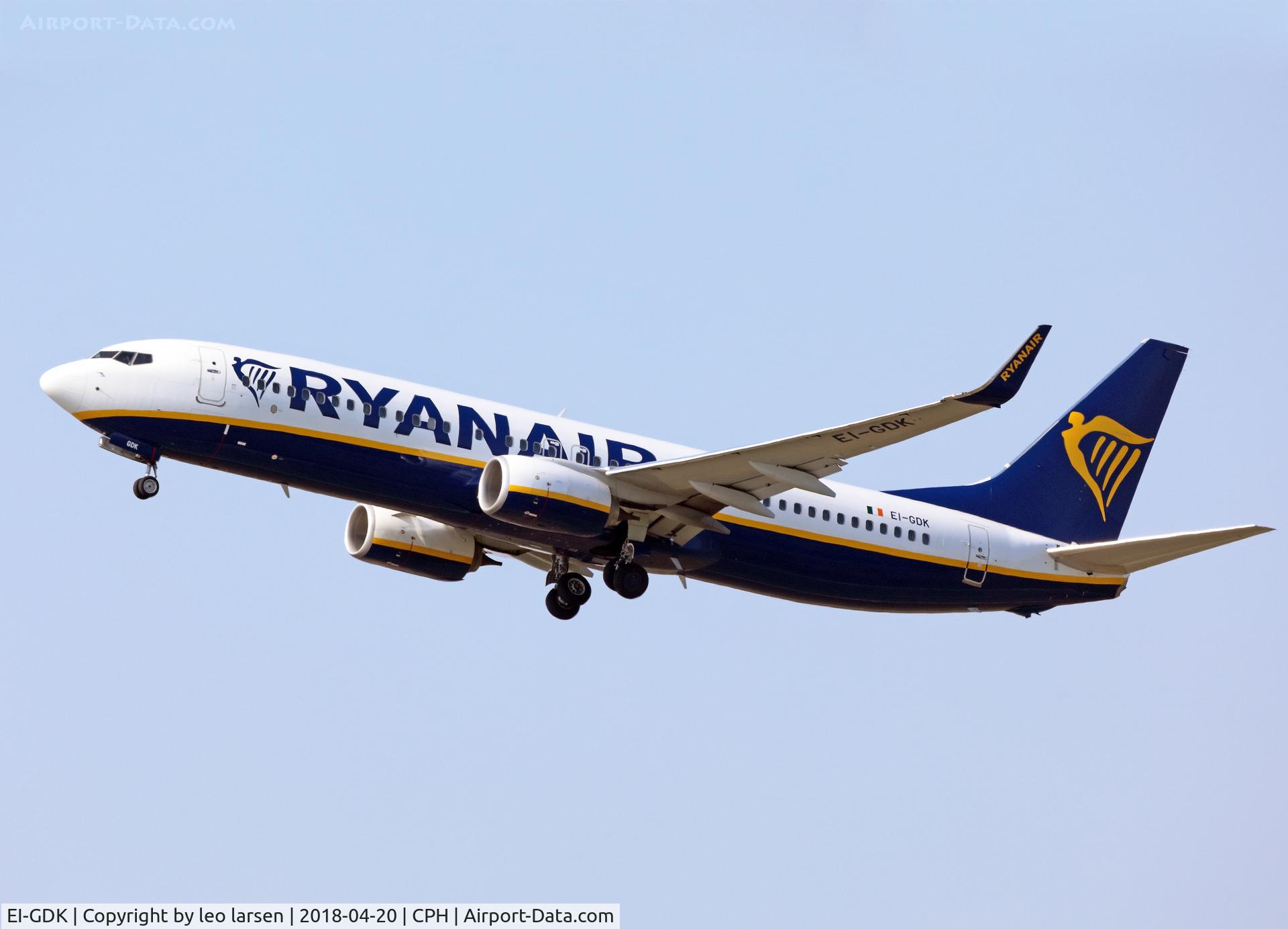 EI-GDK, 2017 Boeing 737-8AS(WL) C/N 44806, Copenhagen 20.4.2018