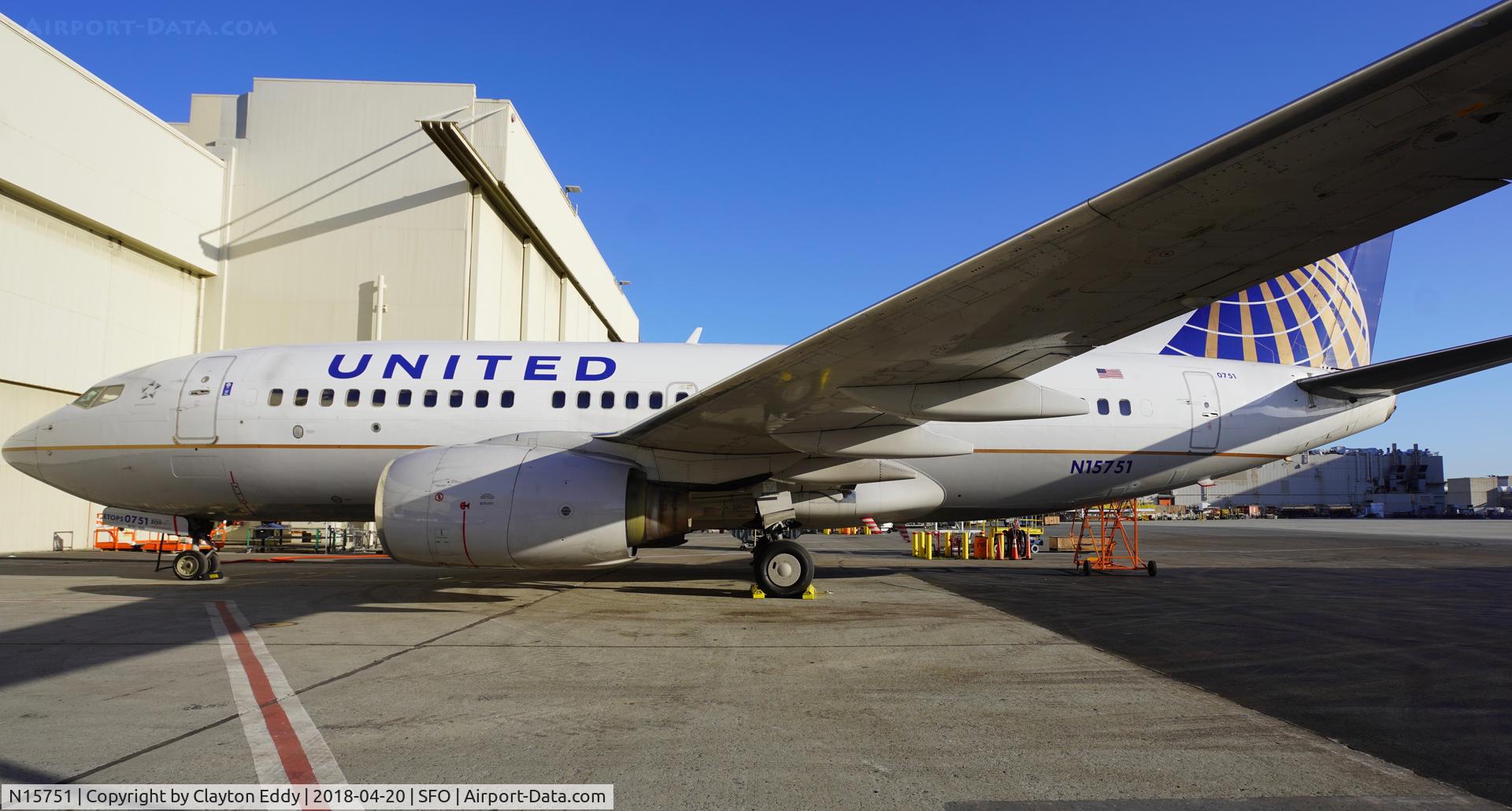 N15751, 1999 Boeing 737-71Q C/N 29047, Ex Copa Airlines 737. SFO 2018.