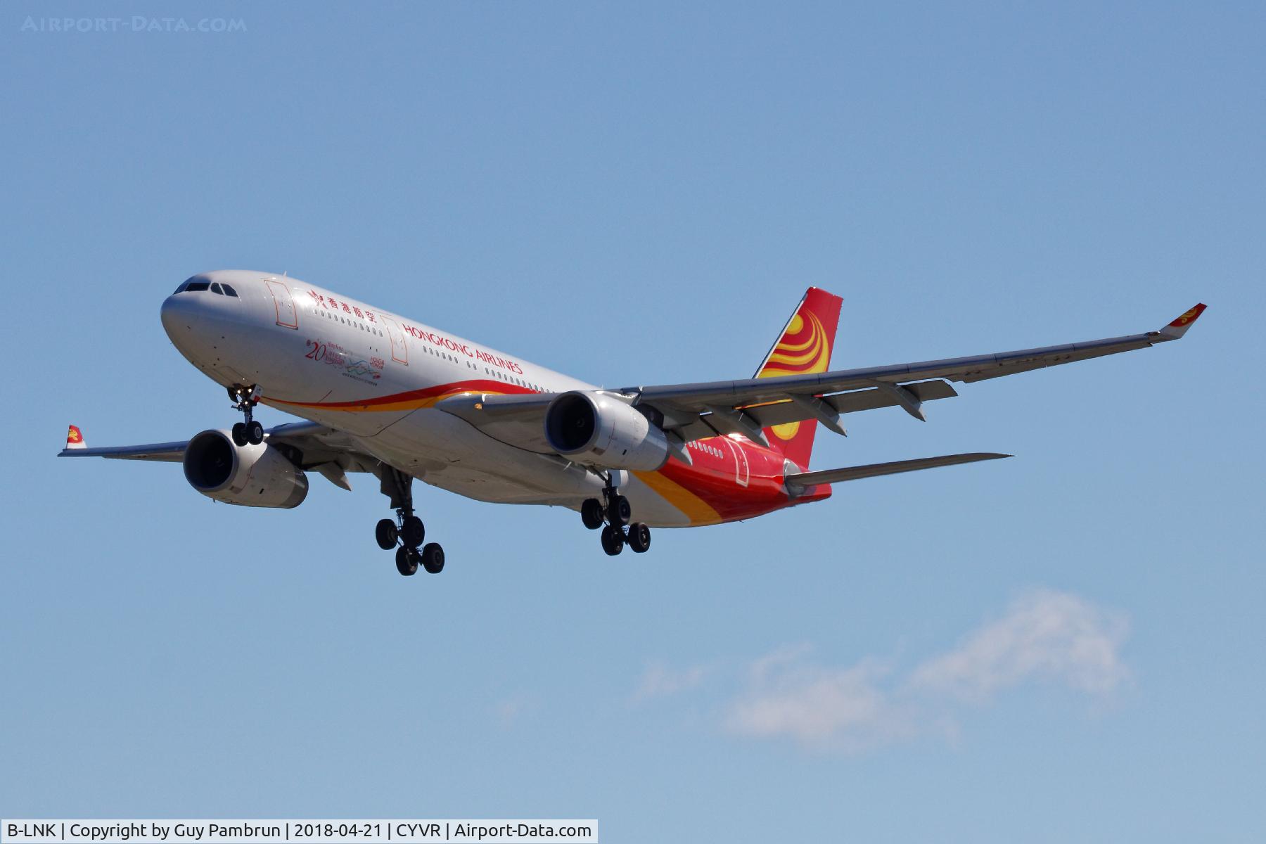 B-LNK, 2011 Airbus A330-243 C/N 1286, Landing