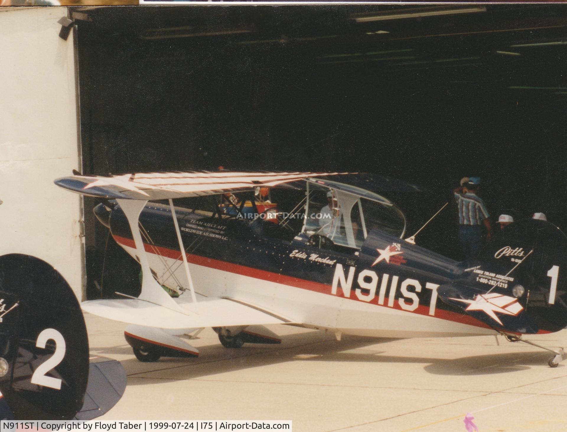 N911ST, 1994 Aviat Pitts S-2B Special C/N 5300, Stopping by I75 Summer of 1999
