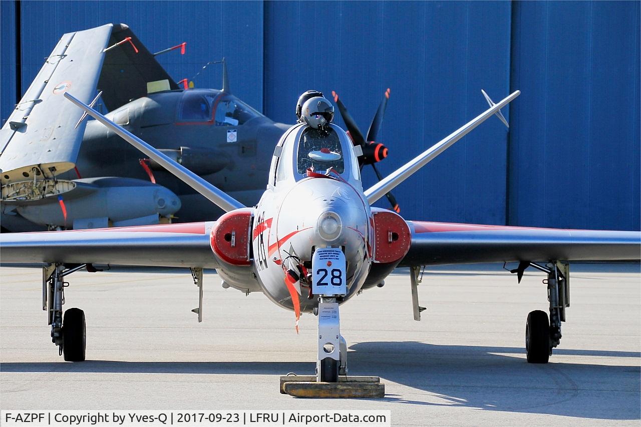F-AZPF, Fouga CM-175 Zephyr C/N 28, Fouga CM-175 Zephyr, Static display, Morlaix-Ploujean airport (LFRU-MXN) Air show 2017