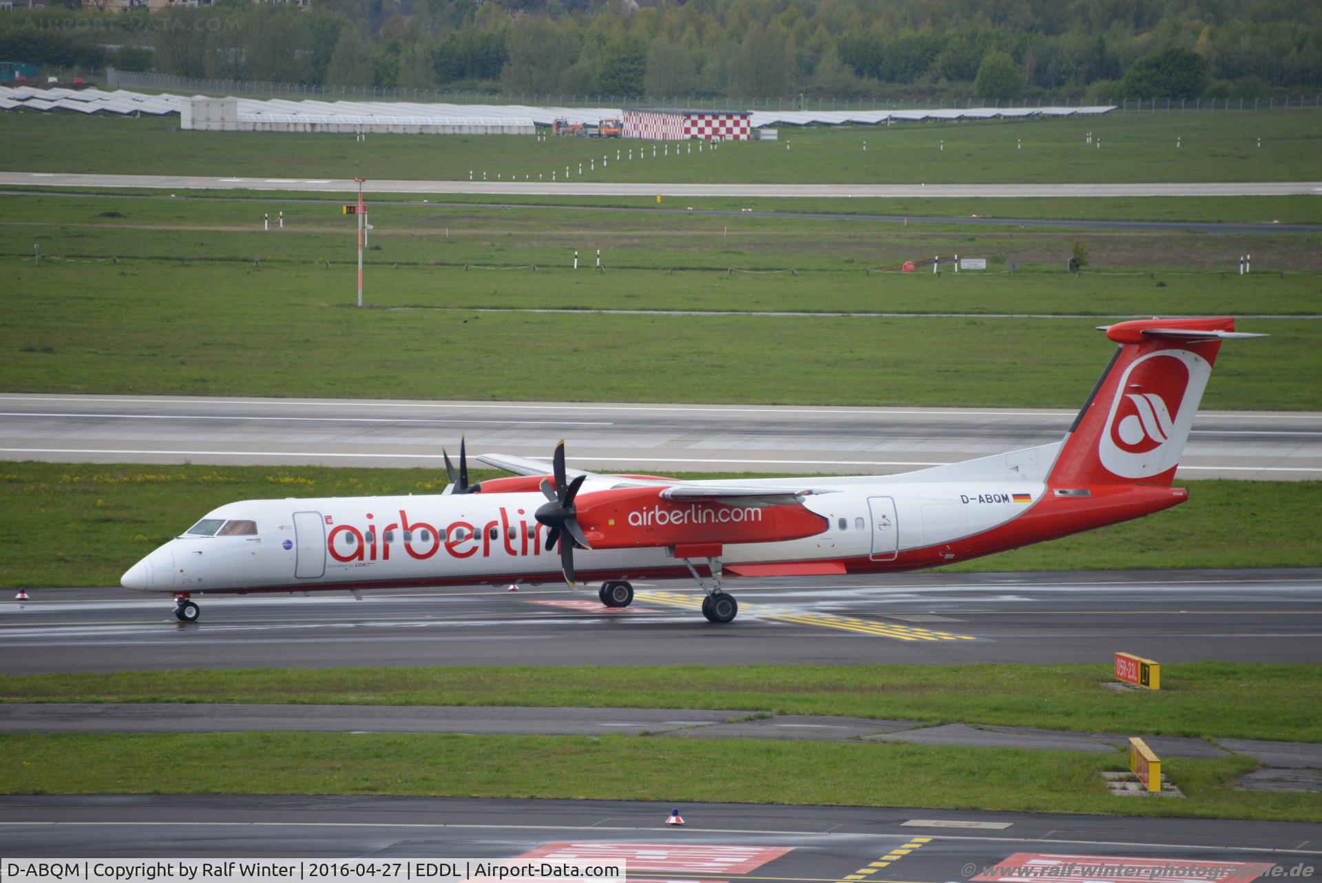 D-ABQM, 2006 De Havilland Canada DHC-8-402Q Dash 8 C/N 4119, De Havilland Canada DHC-8-402 Dash 8 - AB BER Air Berlin opby LGW Luffahrtgesellschaft Walter - 4119 - D-ABQM - 27.04.2016 - DUS