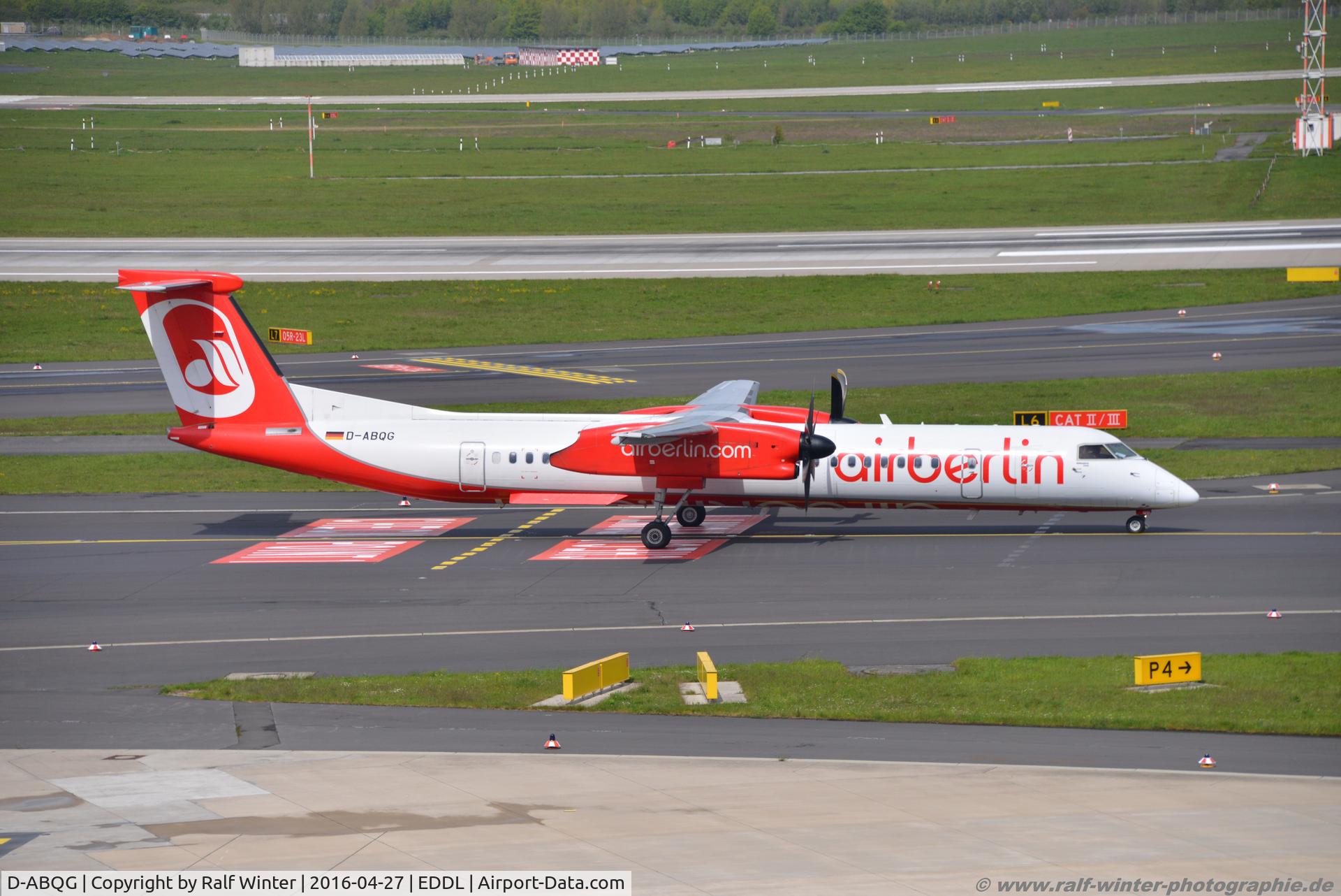 D-ABQG, 2009 De Havilland Canada DHC-8-402Q Dash 8 C/N 4250, De Havilland Canada DHC-8-402 Dash 8 - EW EWG Eurowings opby LGW Luftfahrtgesellschaft Walter - 4250 - D-ABQG - 27.04.2016 - DUS