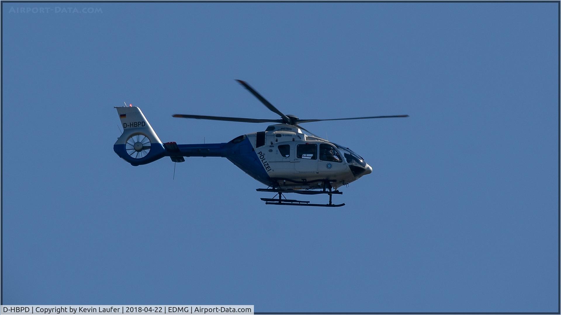 D-HBPD, 2010 Eurocopter EC-135P-2+ C/N 0882, EDL4 after Take Off from EDMG