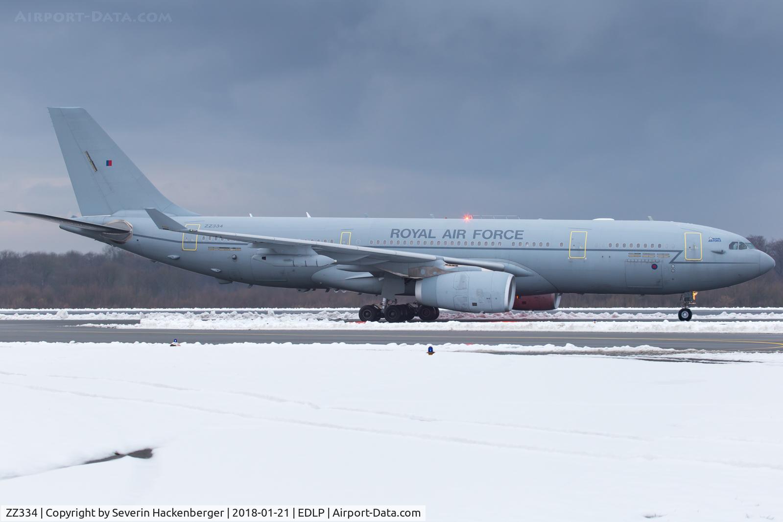 ZZ334, 2009 Airbus KC3 Voyager (A330-243MRTT) C/N 1033, RAF A332 taxiing at EDLP.