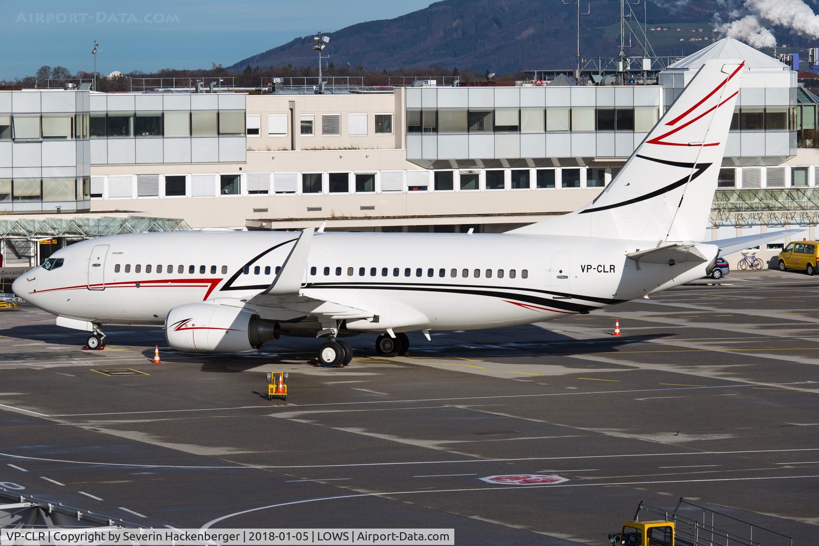 VP-CLR, 2006 Boeing 737-7EM BBJ C/N 34865, BBJ resting at SWAM airport.