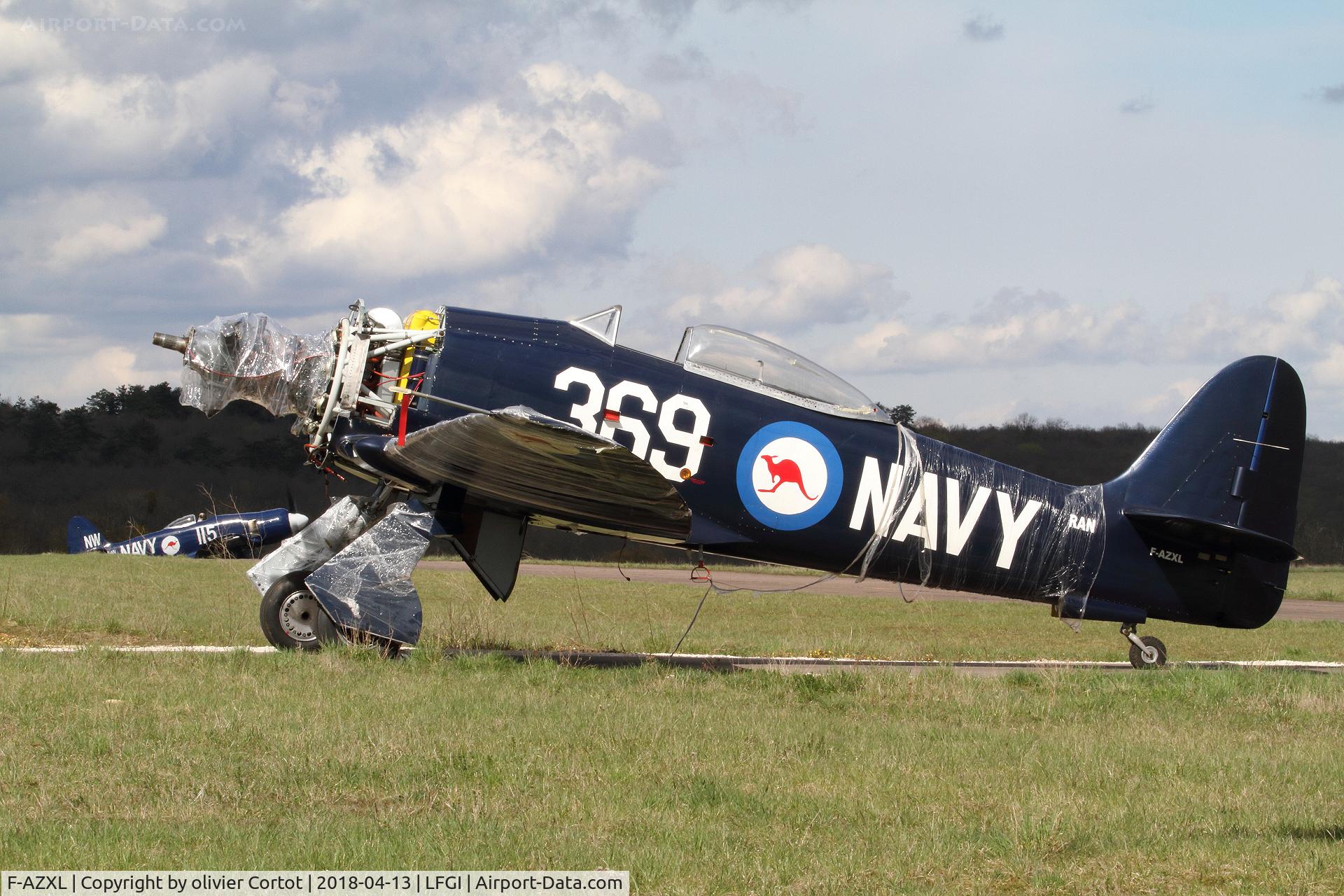 F-AZXL, 1948 Hawker Fury FB.10 C/N 37514/ISS20, Engine maintenance At Areo Restauration services, Darois France
