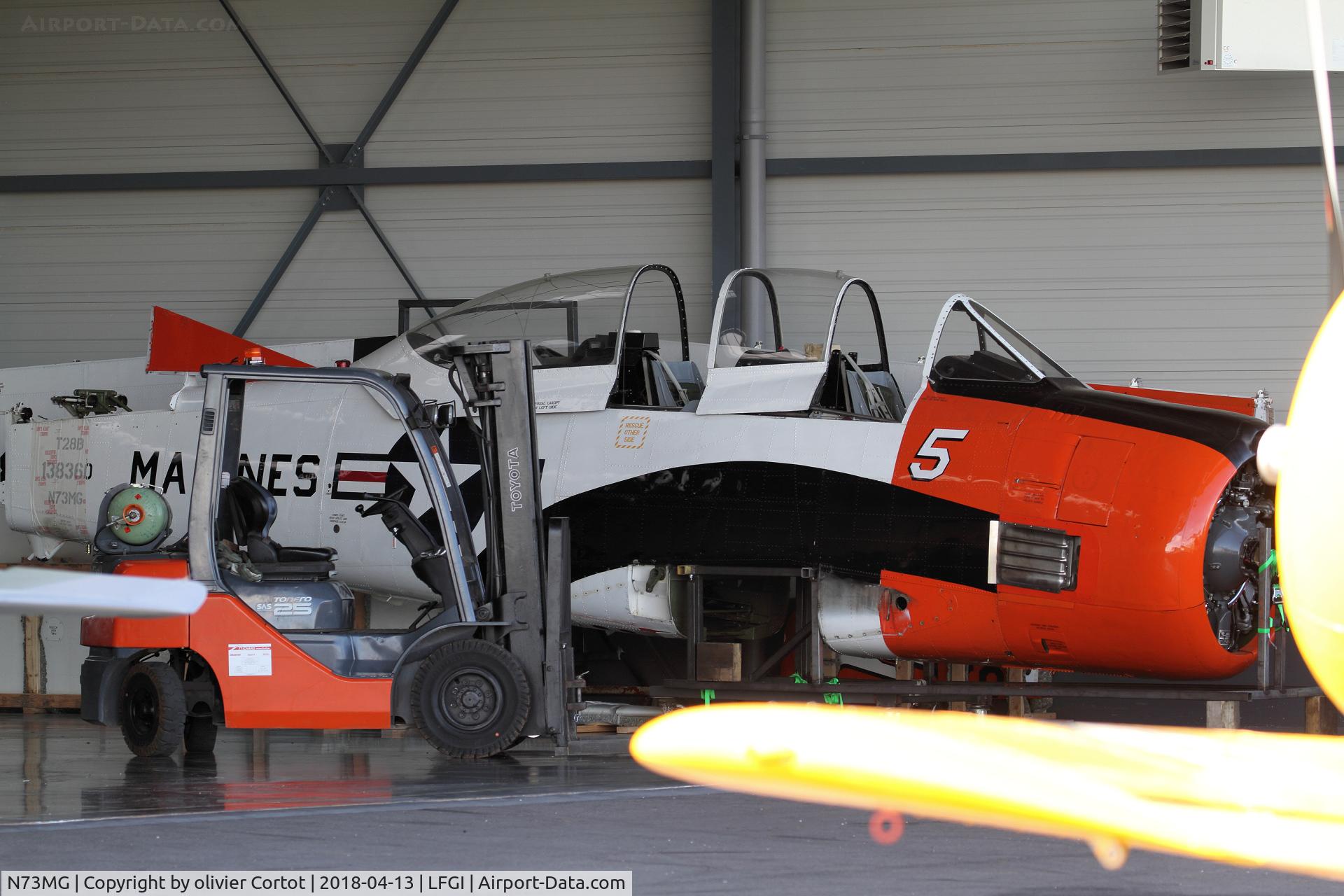 N73MG, 1954 North American T-28B Trojan C/N 200-431, now in France